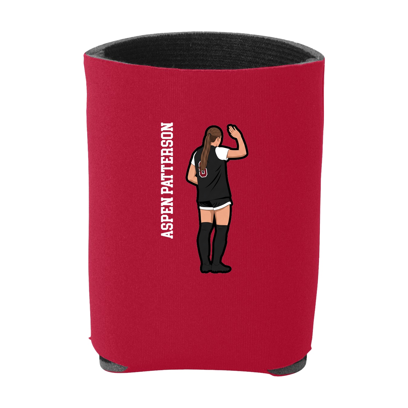 Can Holder — Name Vertical in Red