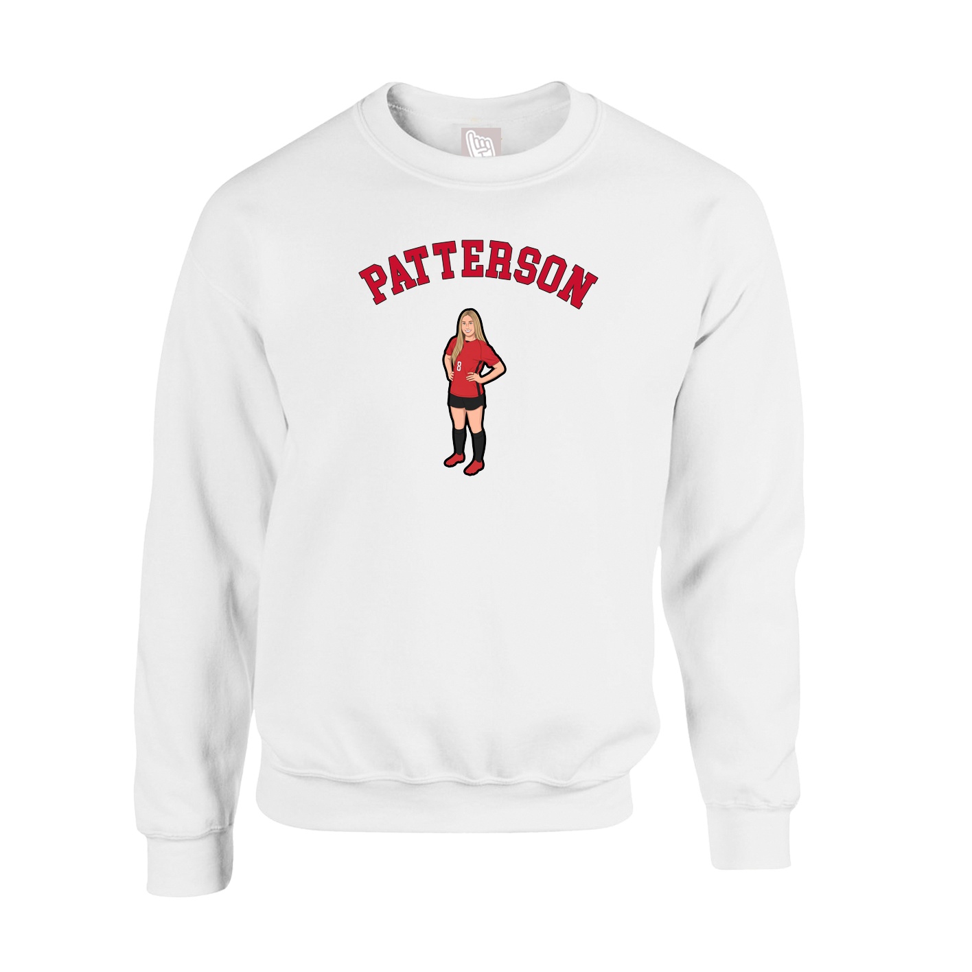 Fleece Crew — Shirsey Arch in White