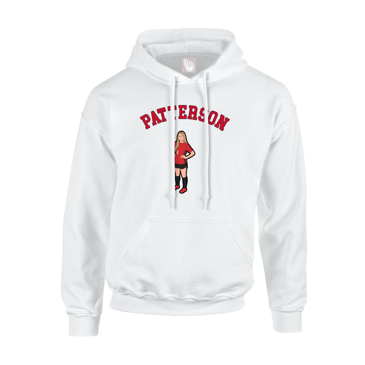 Youth Hoodie — Shirsey Arch in White