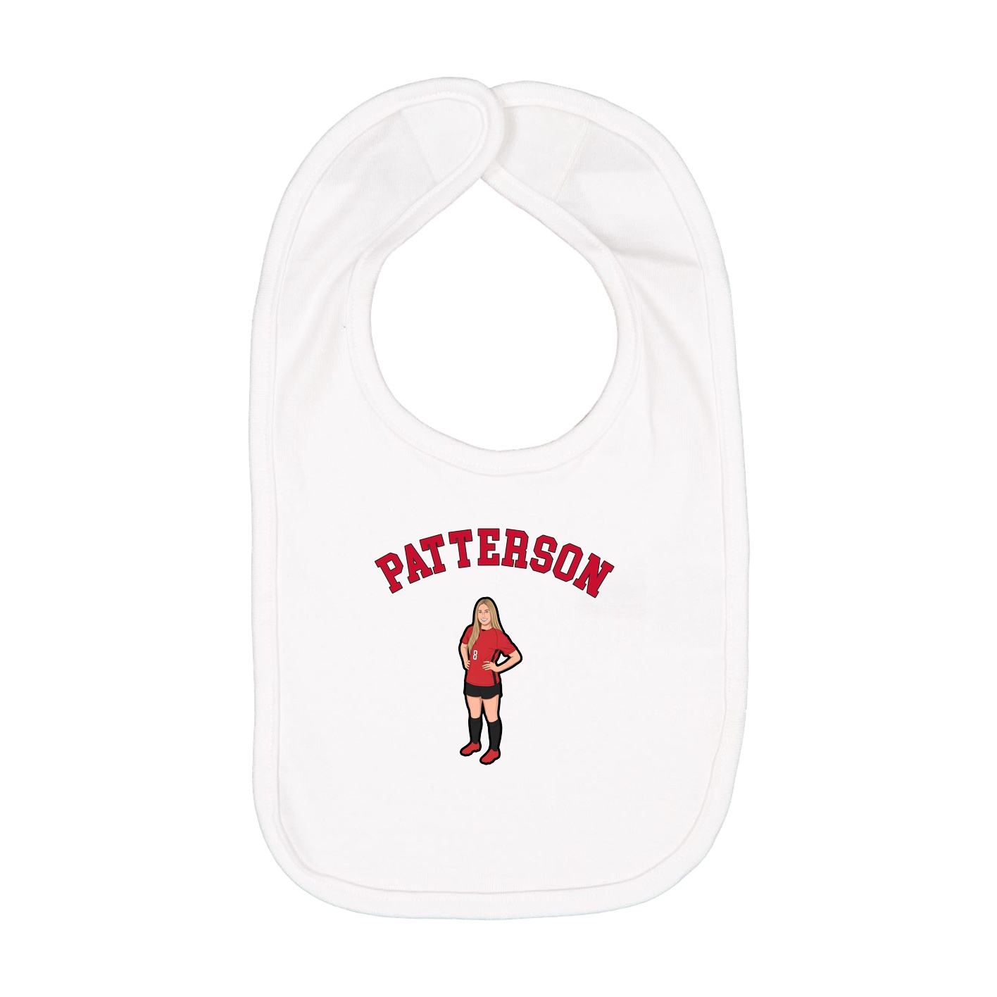 Infant Bib — Shirsey Arch in White