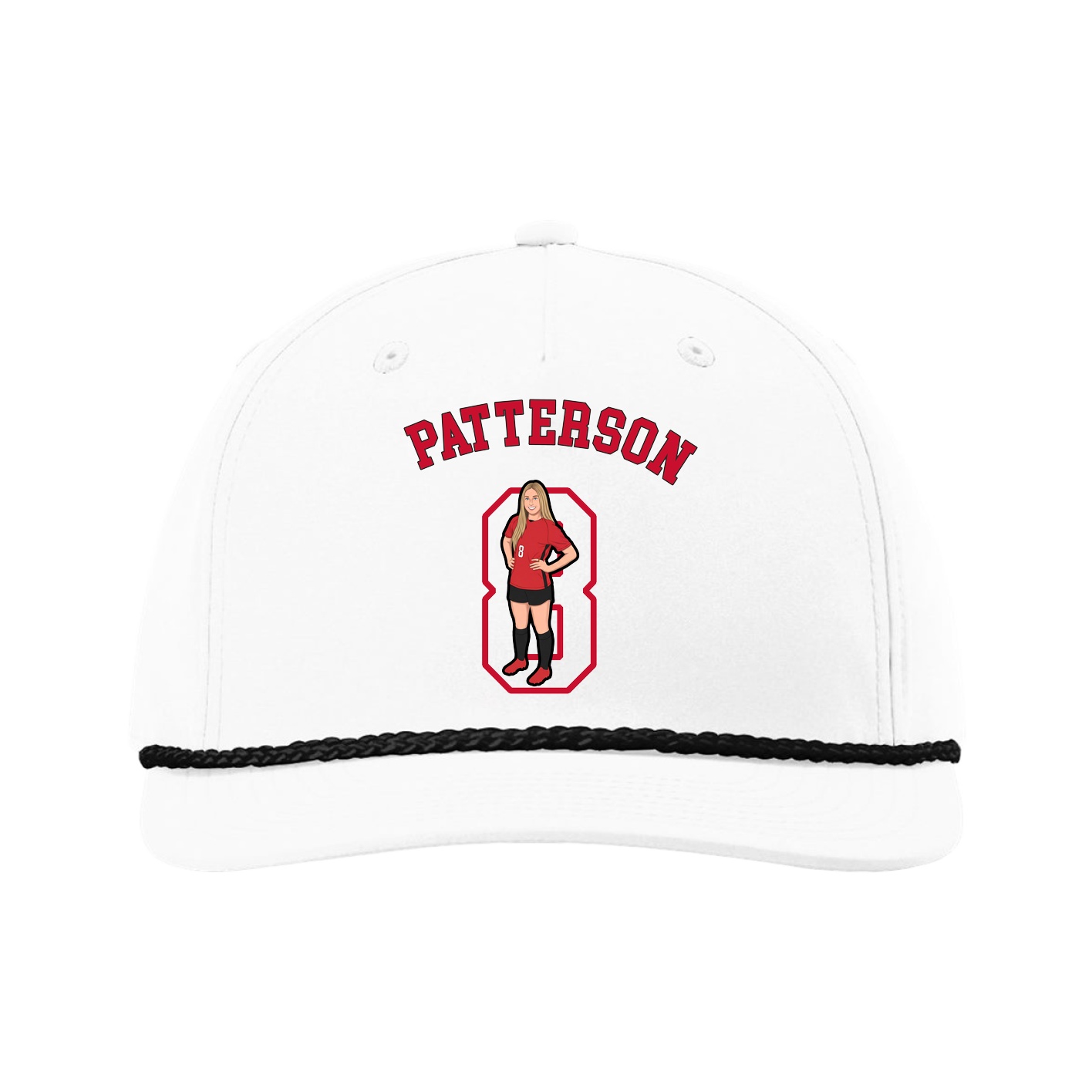 Five-Panel Classic Rope Cap — Shirsey Arch in White