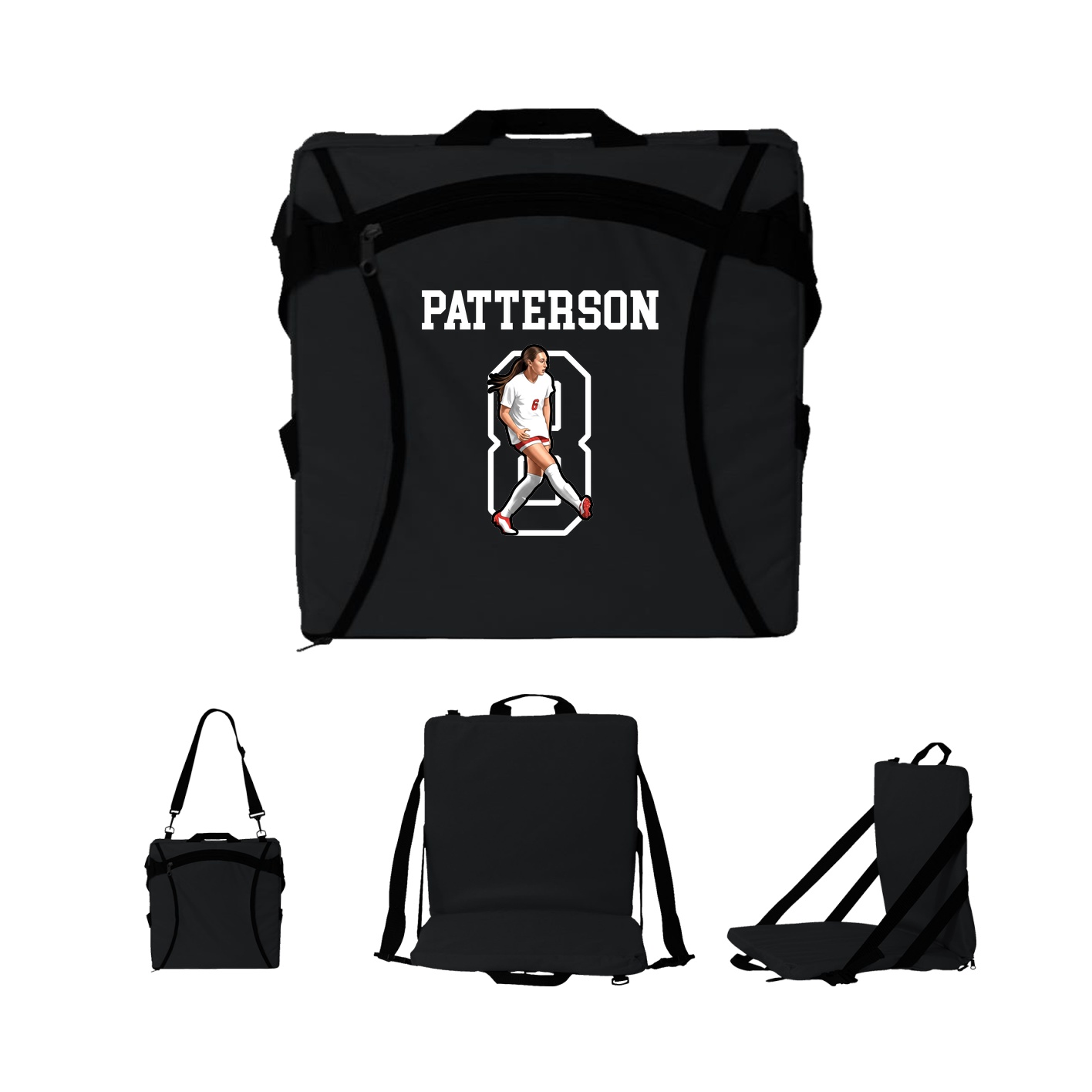 Folding Stadium Seat — Shirsey in Black