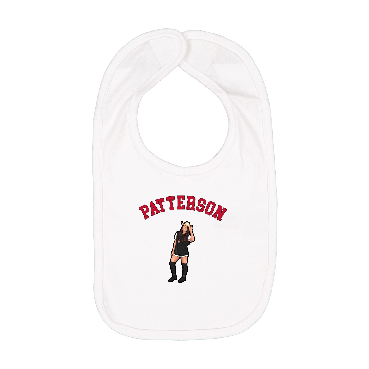 Infant Bib — Shirsey Arch in White