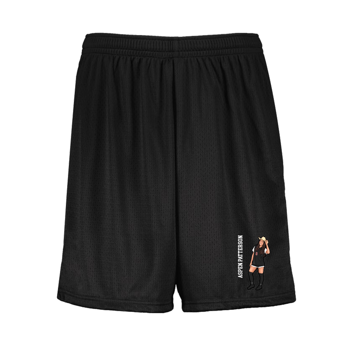 Shorts — Name Vertical in Black