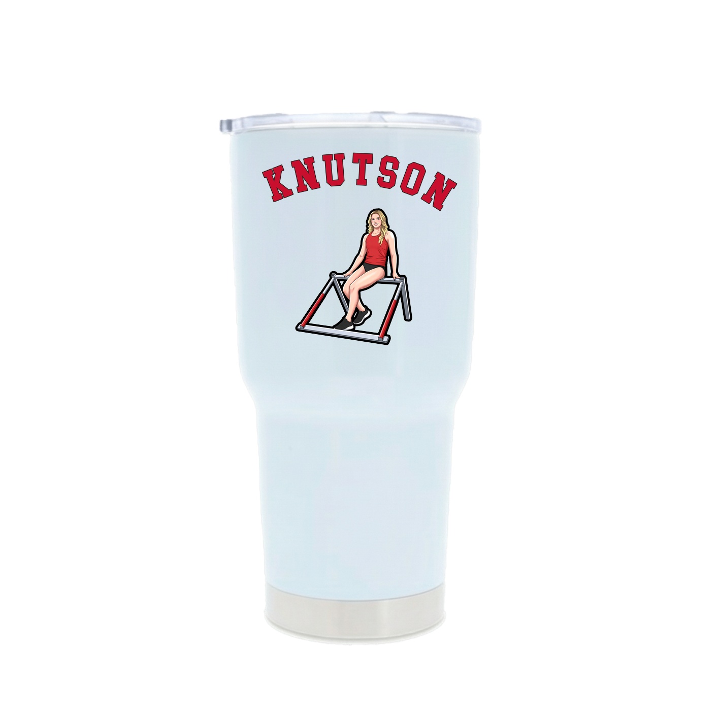30oz Stainless Steel Tumbler — Shirsey Arch in White