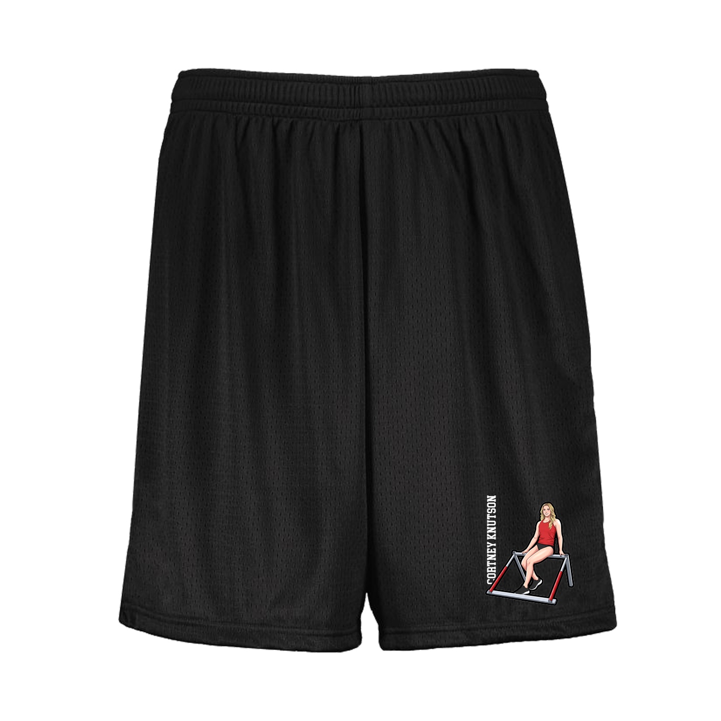 Shorts — Name Vertical in Black