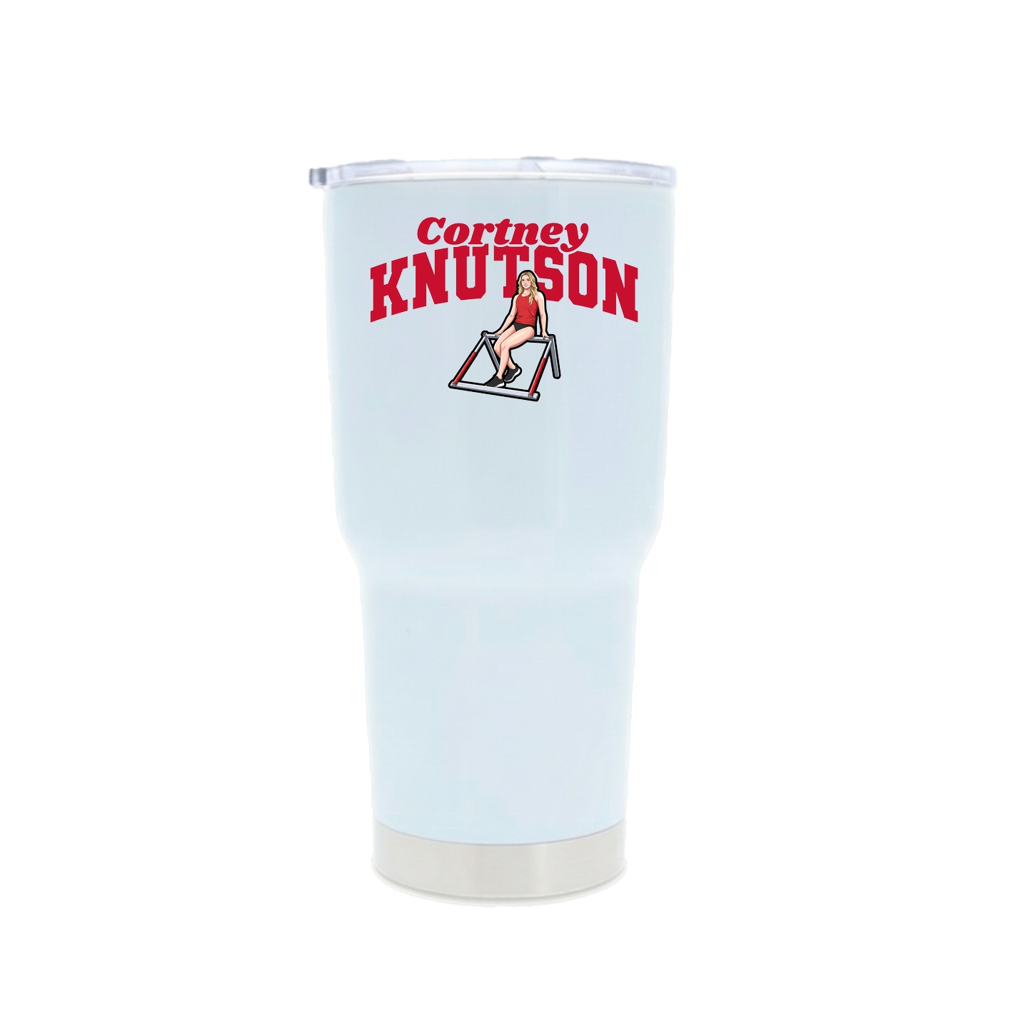 30oz Stainless Steel Tumbler — Signature Arch in White