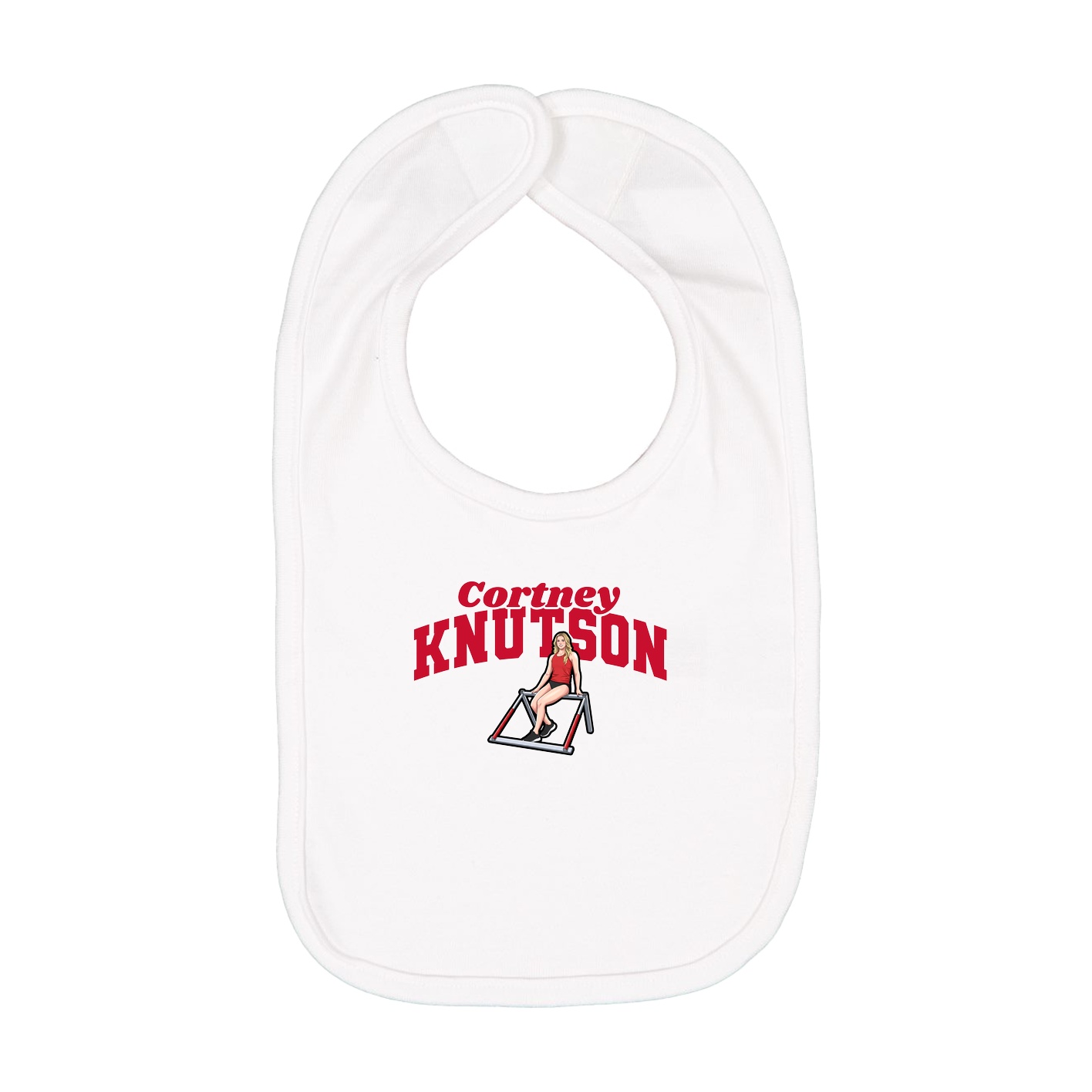 Infant Bib — Signature Arch in White
