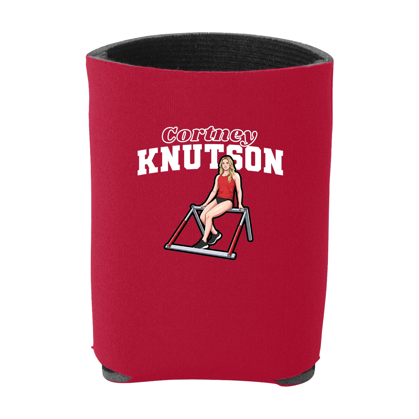 Can Holder — Name Arch in Red