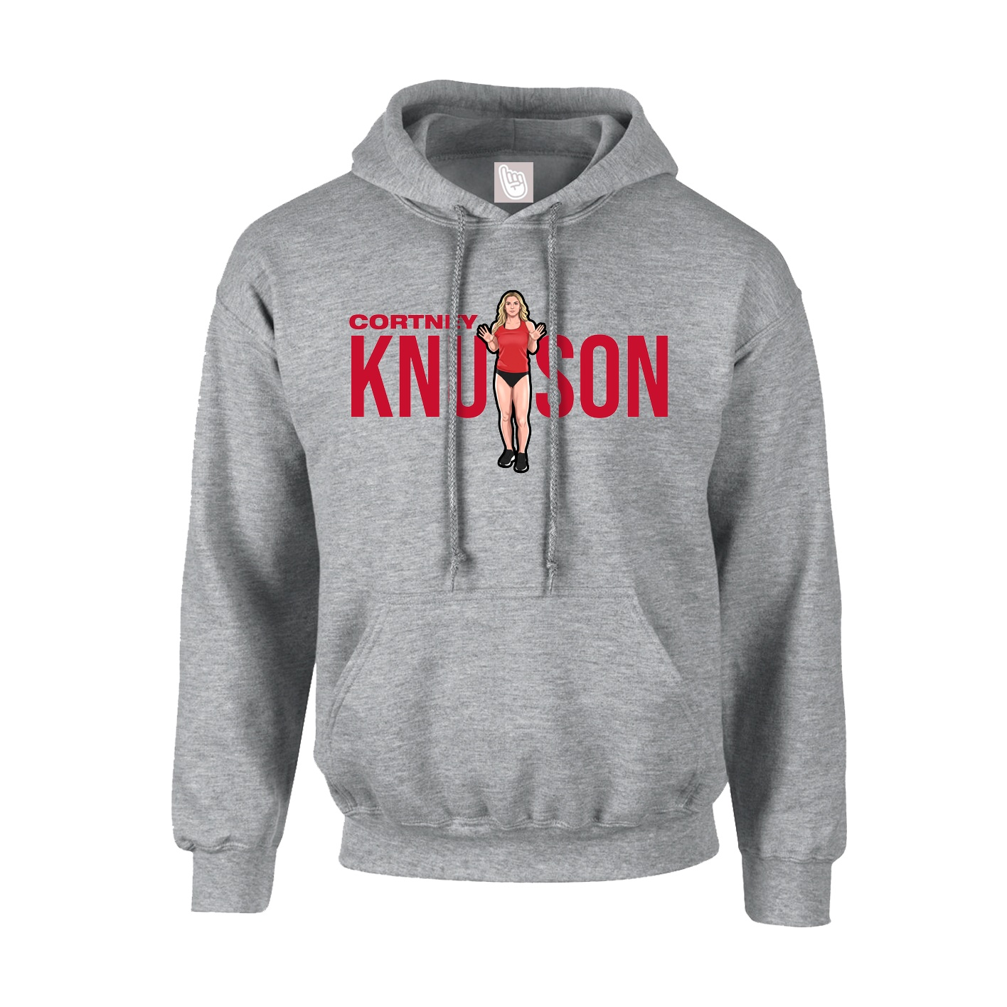 Youth Hoodie — Player Name in Grey