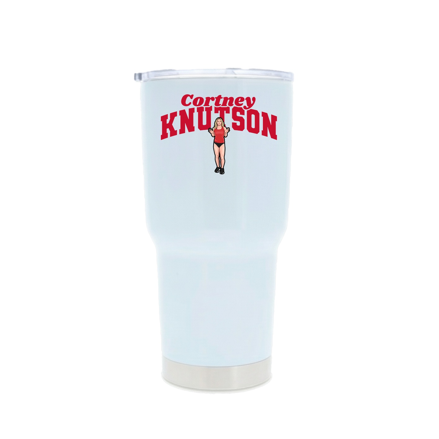 30oz Stainless Steel Tumbler — Signature Arch in White