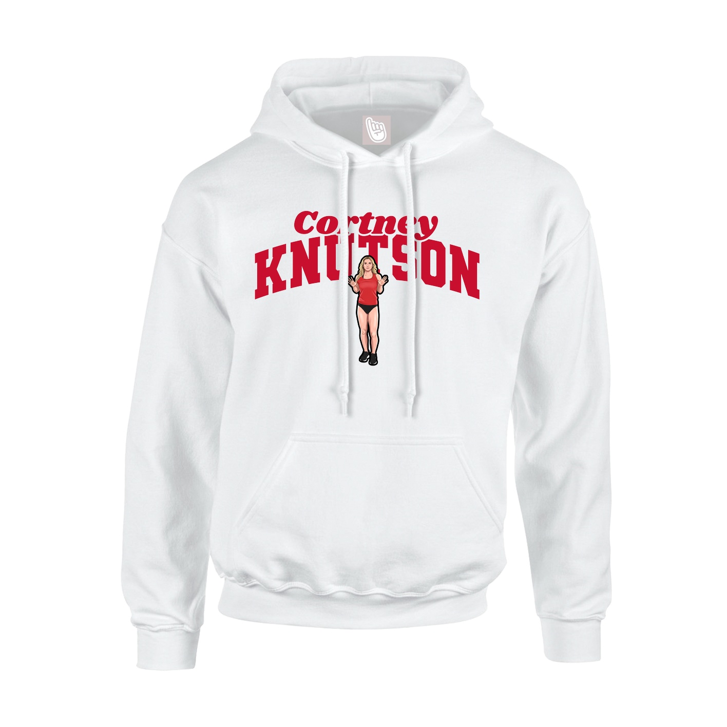 Hoodie — Signature Arch in White