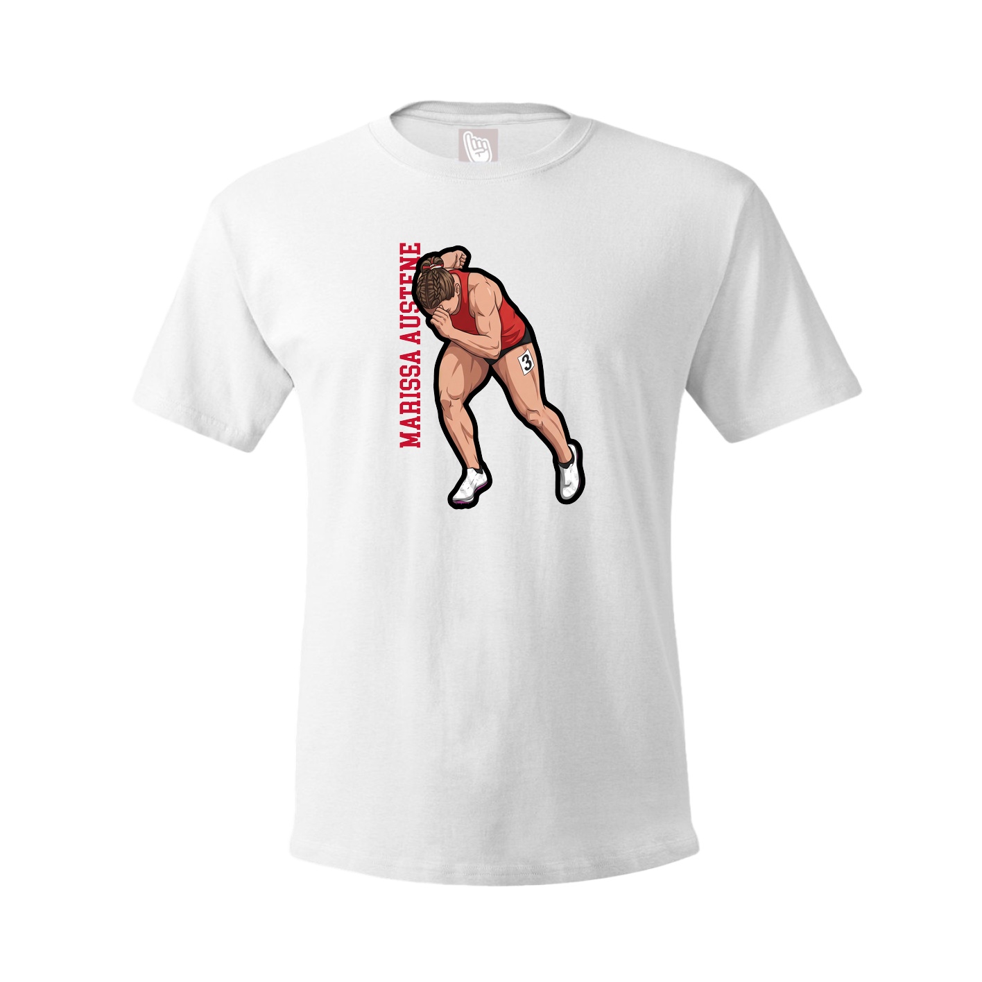 Youth Tee — Name Vertical in White