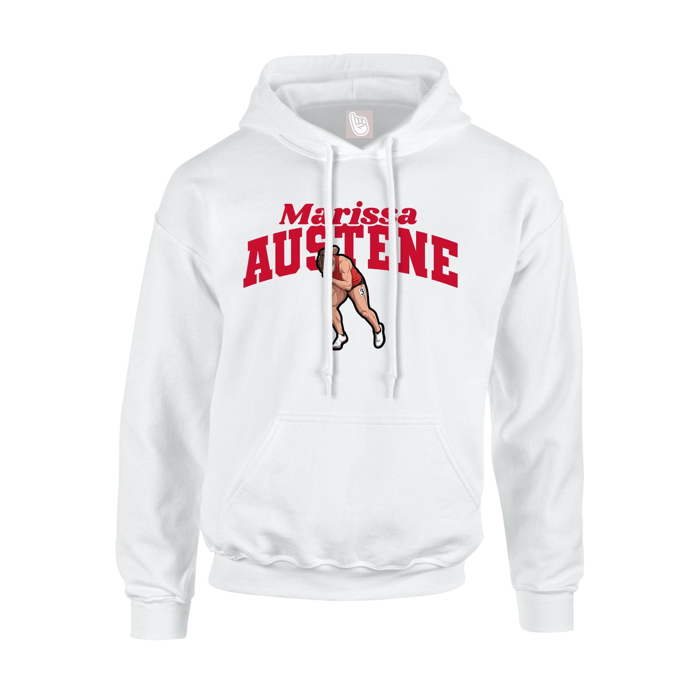 Youth Hoodie — Signature Arch in White