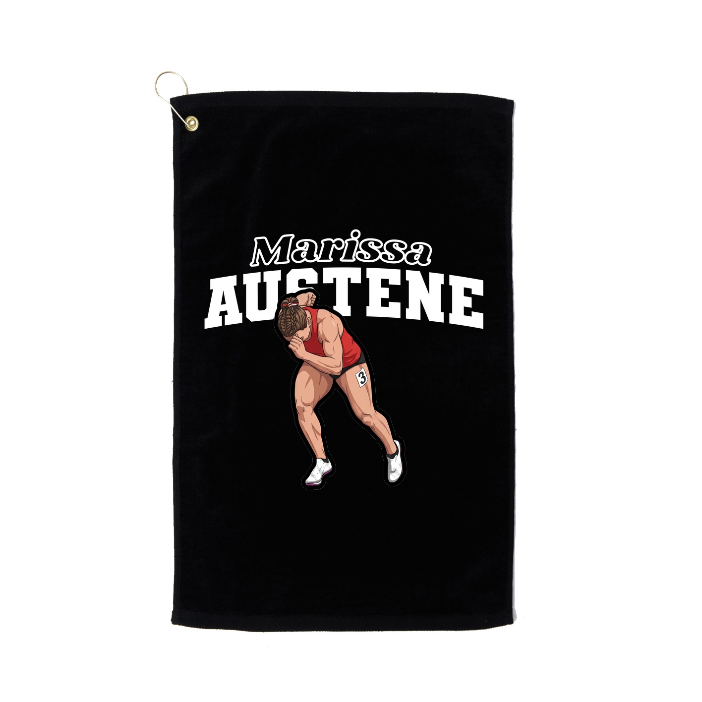 Golf Towel — Name Arch in Black