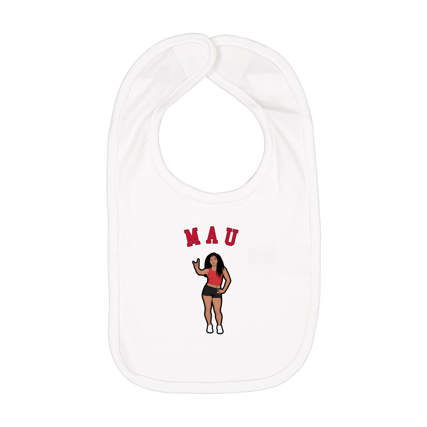Infant Bib — Shirsey Arch in White