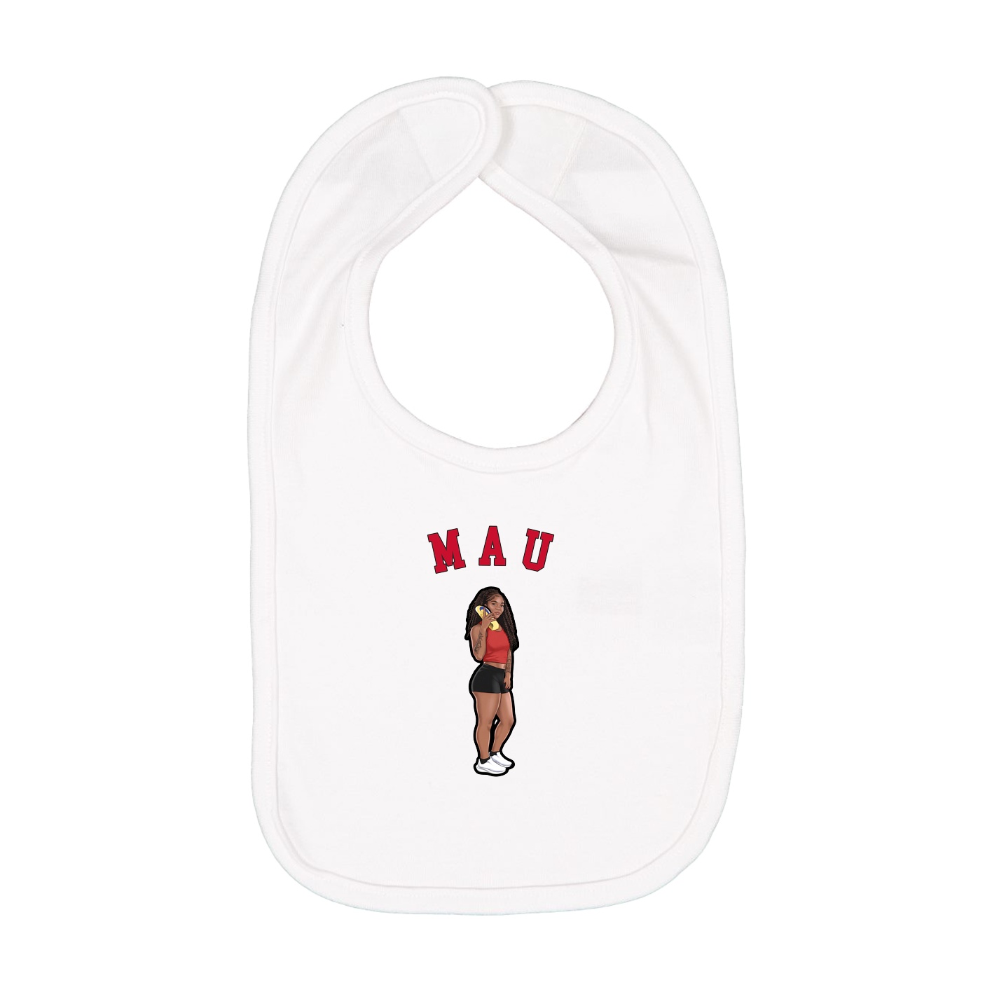 Infant Bib — Shirsey Arch in White