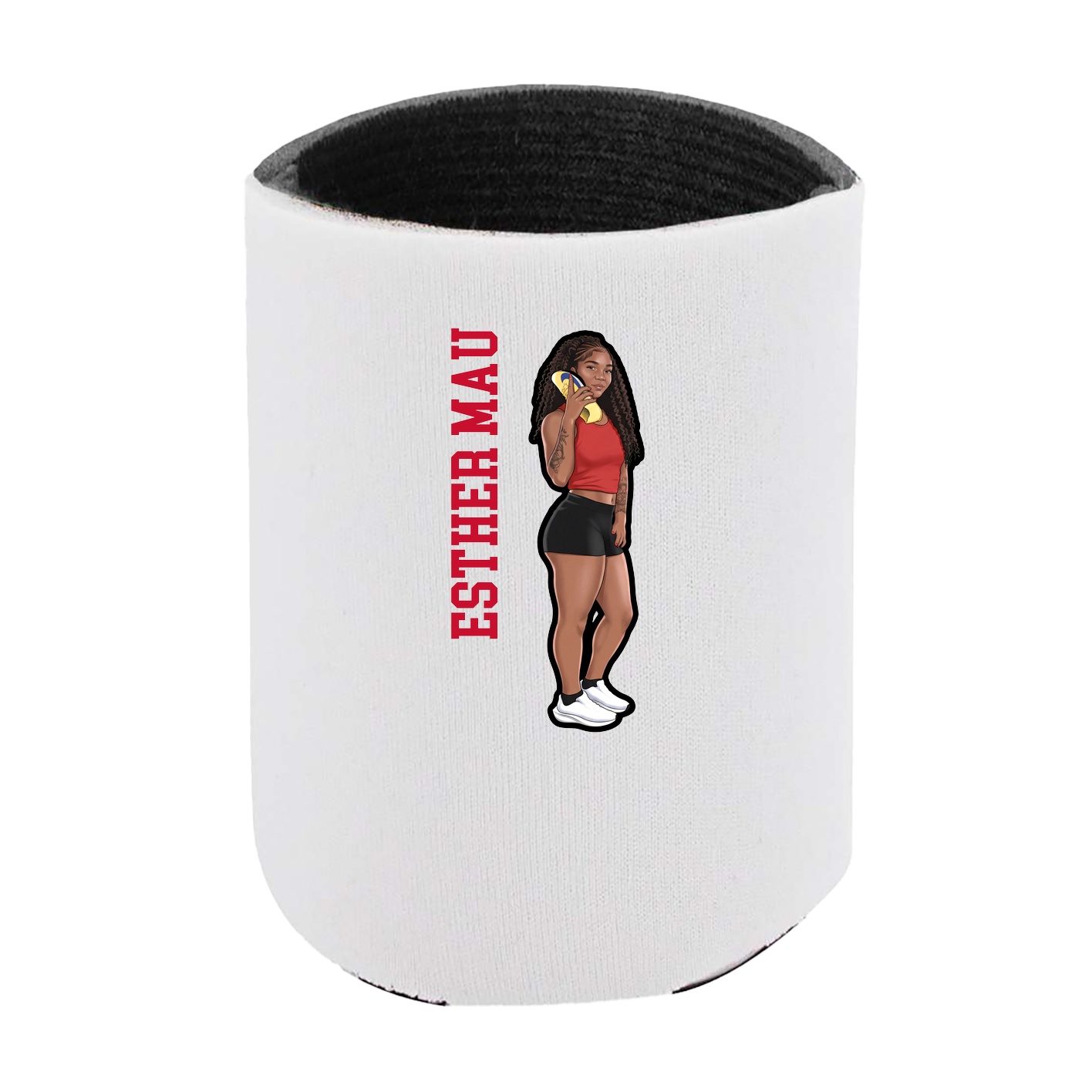 Can Holder — Name Vertical in White