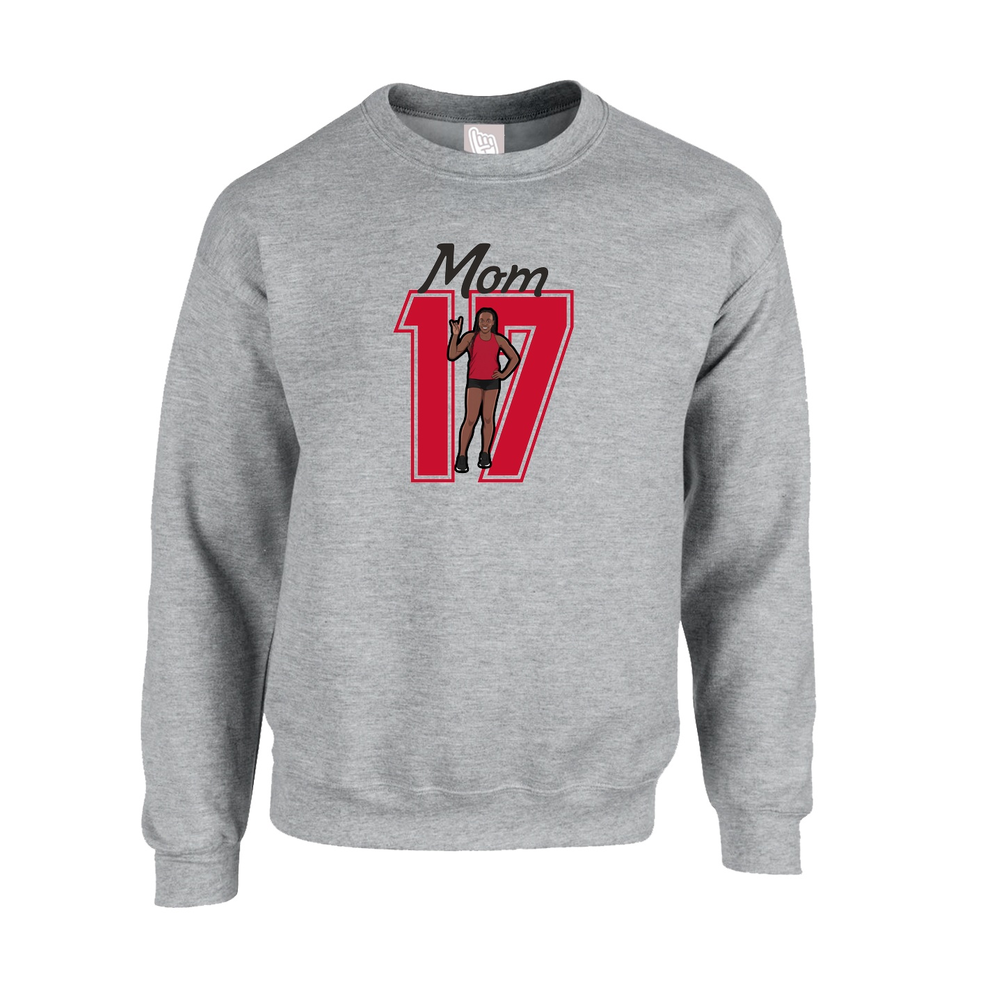 Fleece Crew — Mothers Day Shirsey in Grey