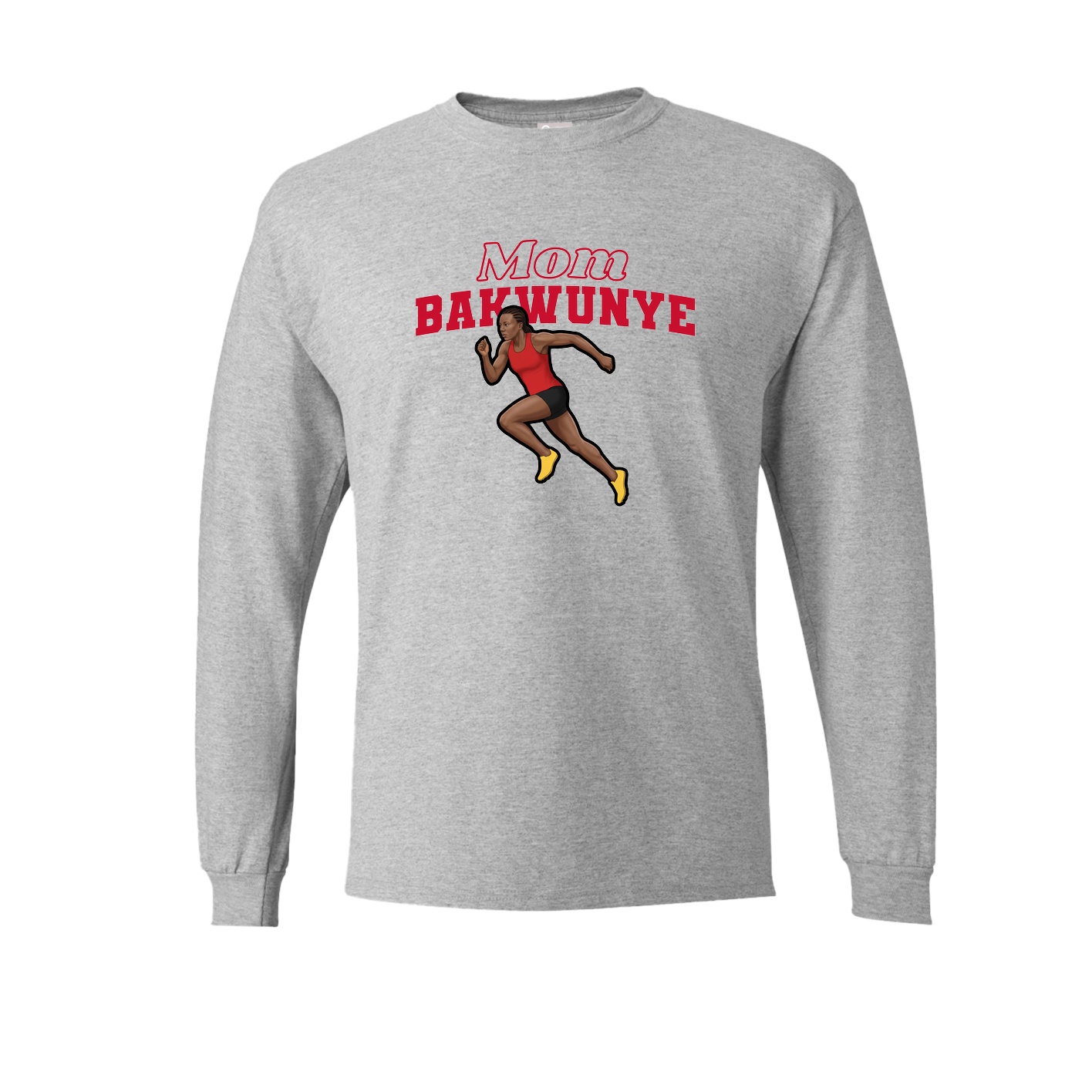 Long Sleeve Tee — Mothers Day Block in Grey
