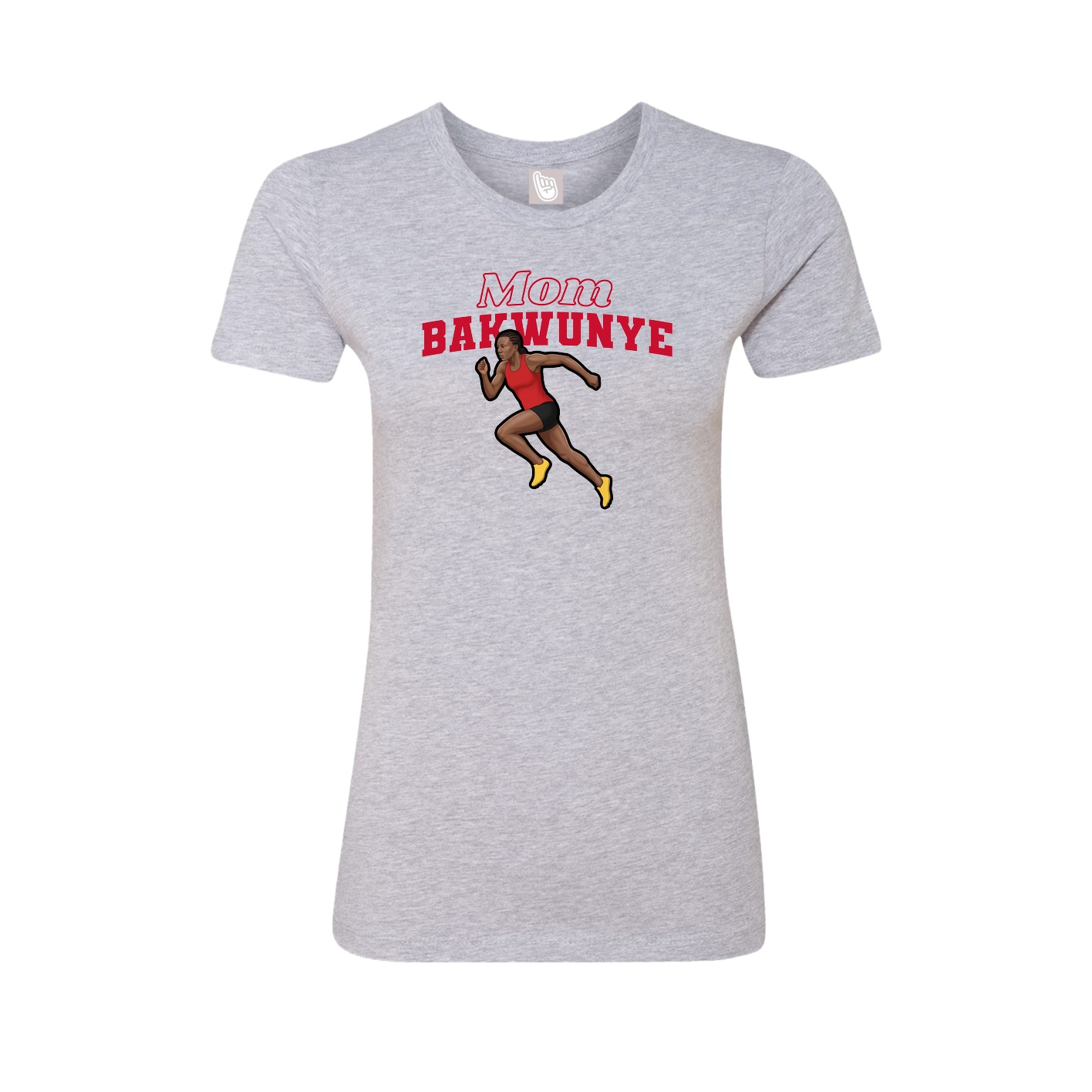 Womens Tee — Mothers Day Block in Grey