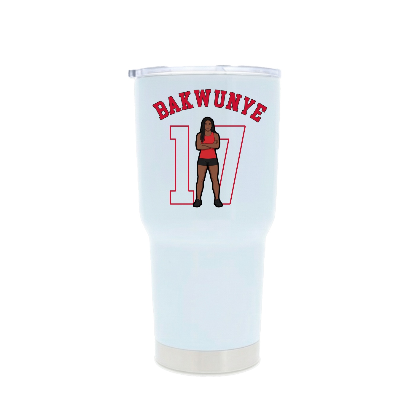 30oz Stainless Steel Tumbler — Shirsey Arch in White
