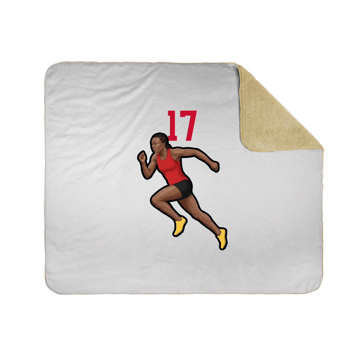 Throw Blanket — Number Top in White