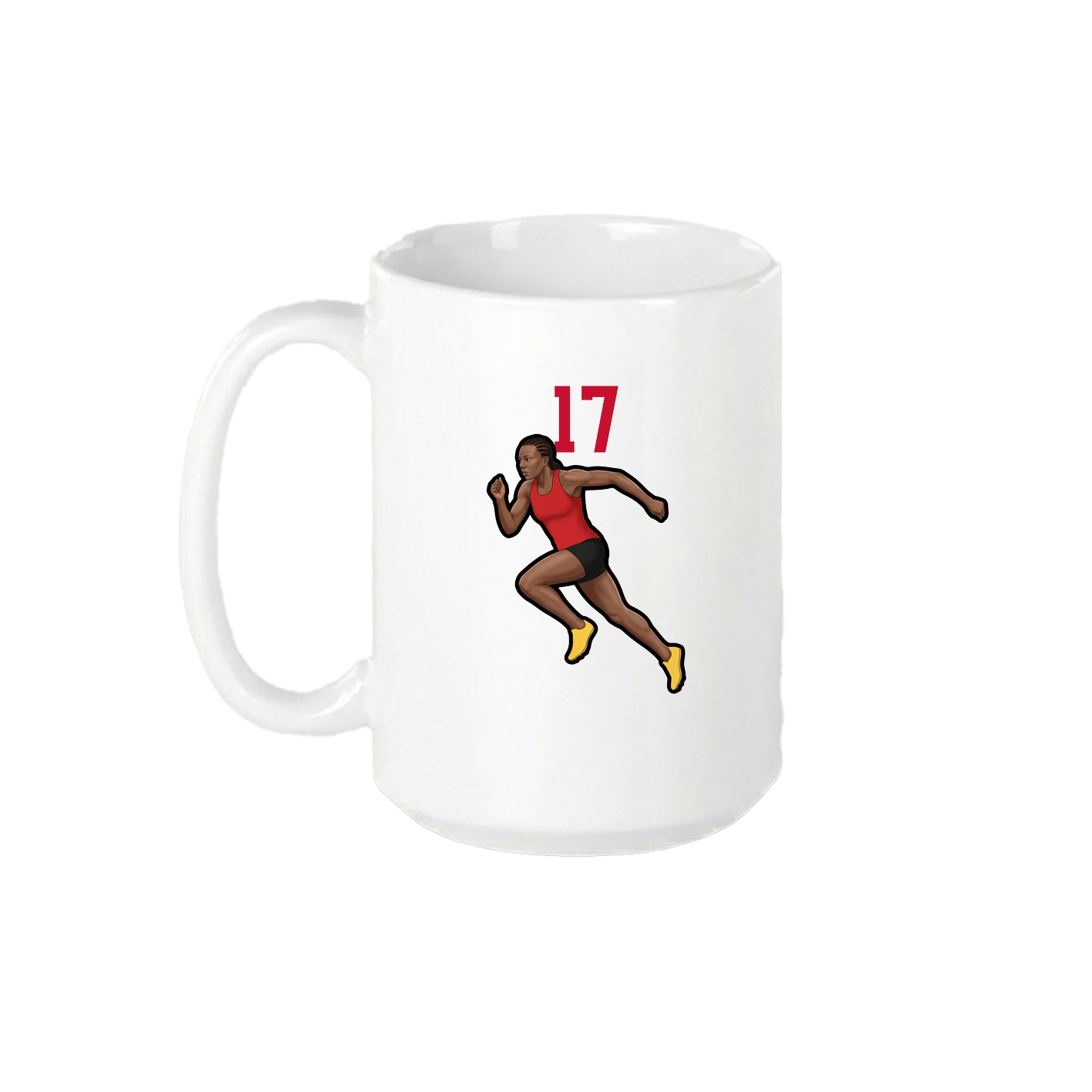15oz Coffee Mug — Number Top in White