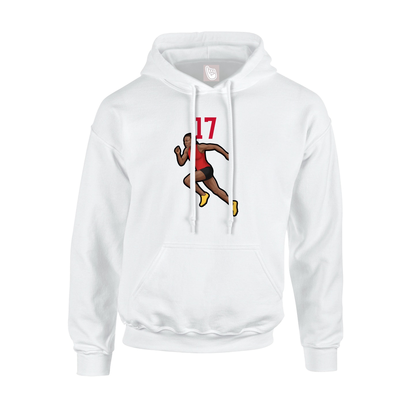 Hoodie — Number Top in White