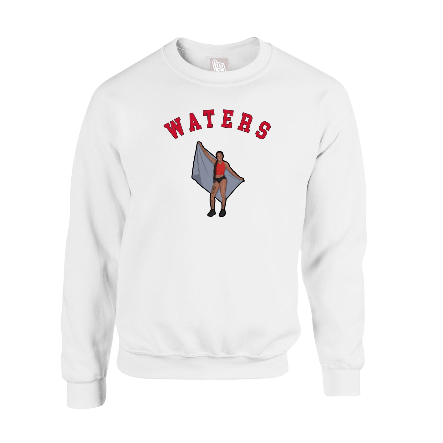 Fleece Crew — Shirsey Arch in White