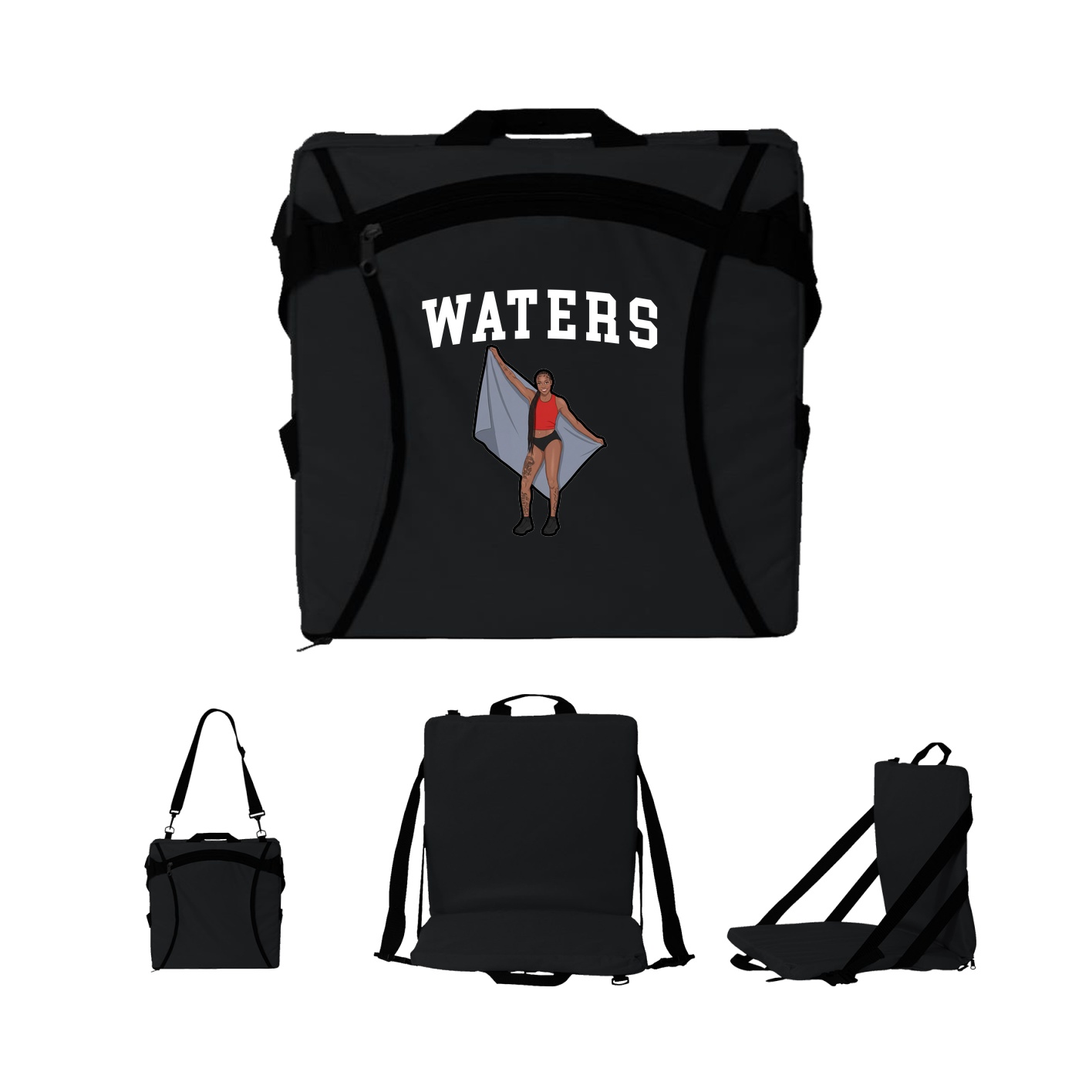 Folding Stadium Seat — Shirsey in Black