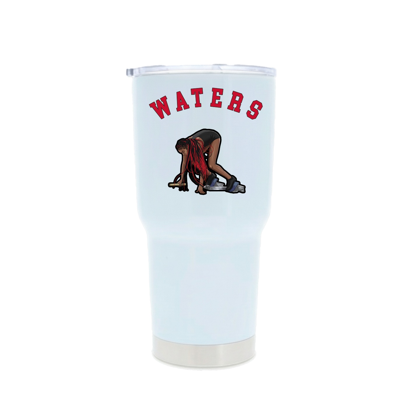 30oz Stainless Steel Tumbler — Shirsey Arch in White