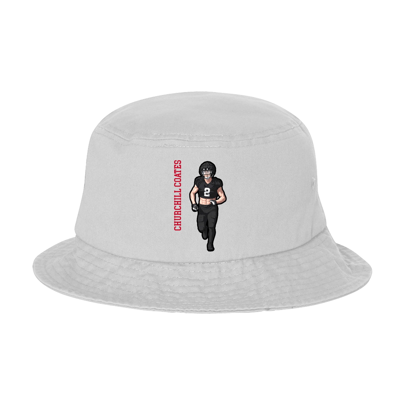 Bucket Cap — Name Vertical in White