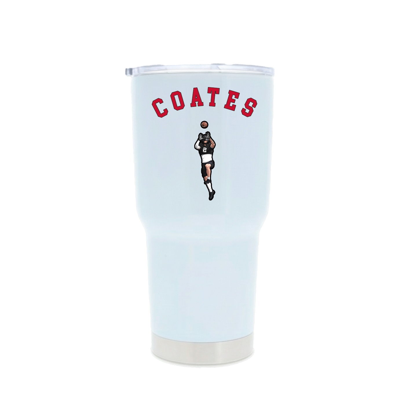 30oz Stainless Steel Tumbler — Shirsey Arch in White