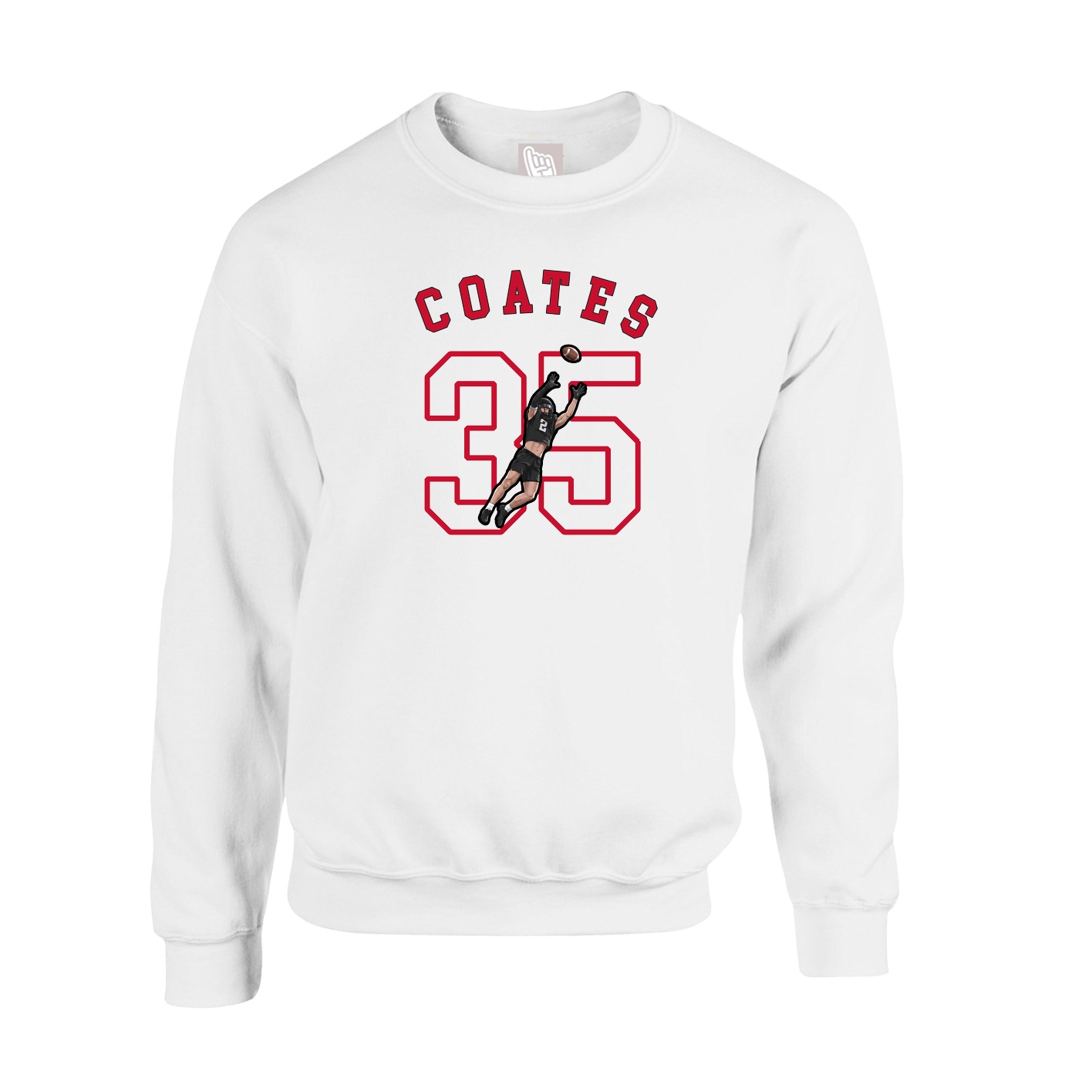 Fleece Crew — Shirsey Arch in White