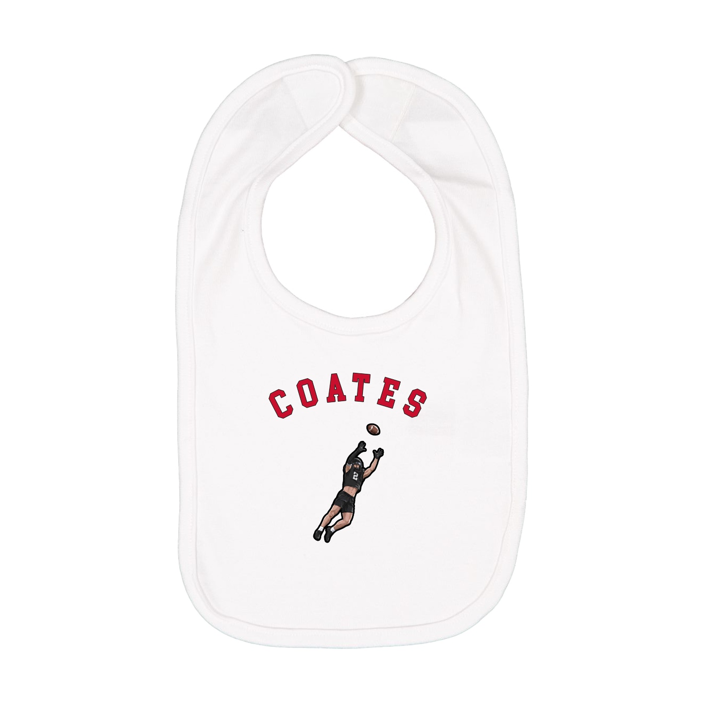 Infant Bib — Shirsey Arch in White