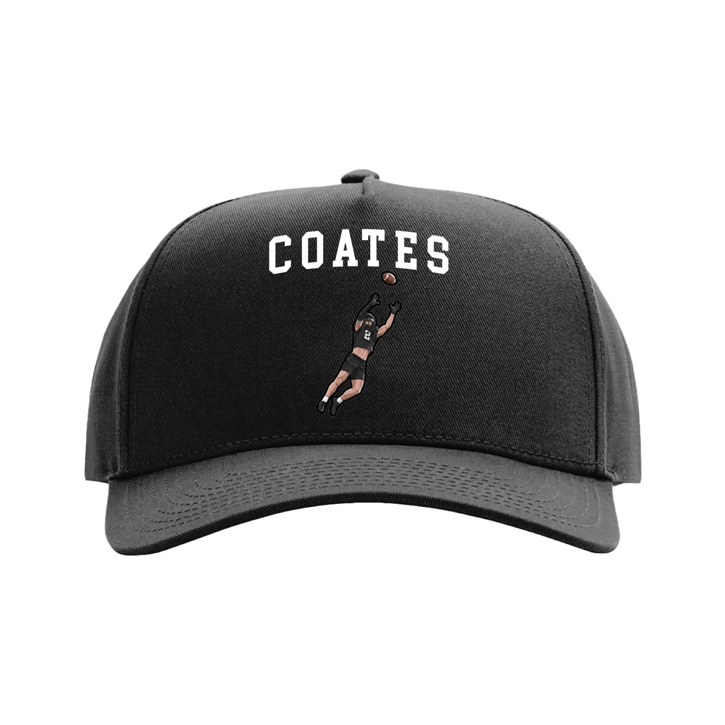 Full Fabric Five-Panel Champ Cap — Shirsey in Black