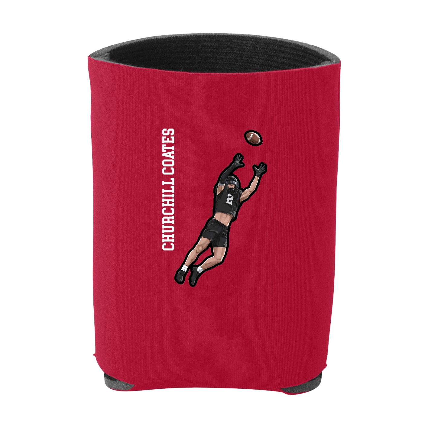 Can Holder — Name Vertical in Red
