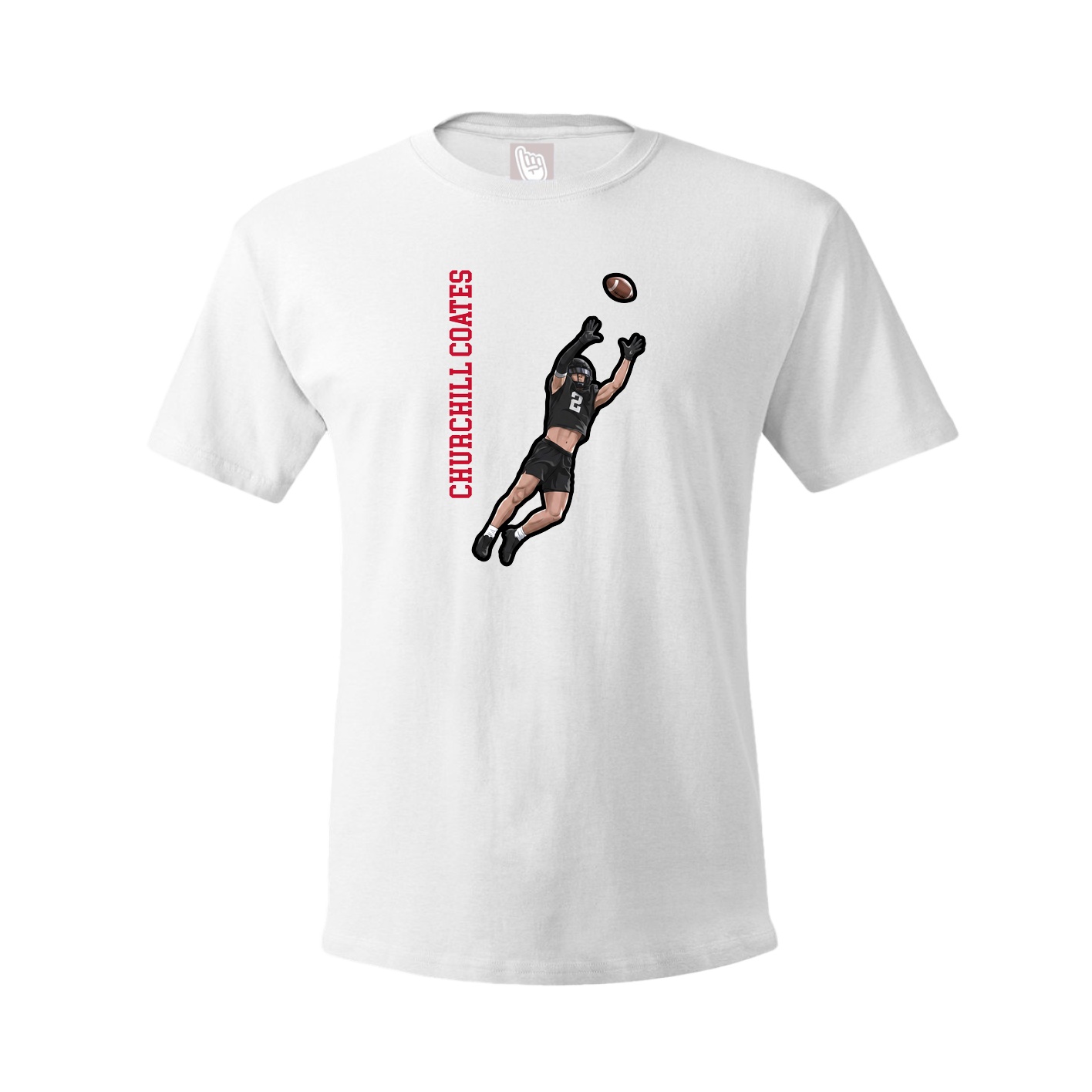 Tee — Name Vertical in White