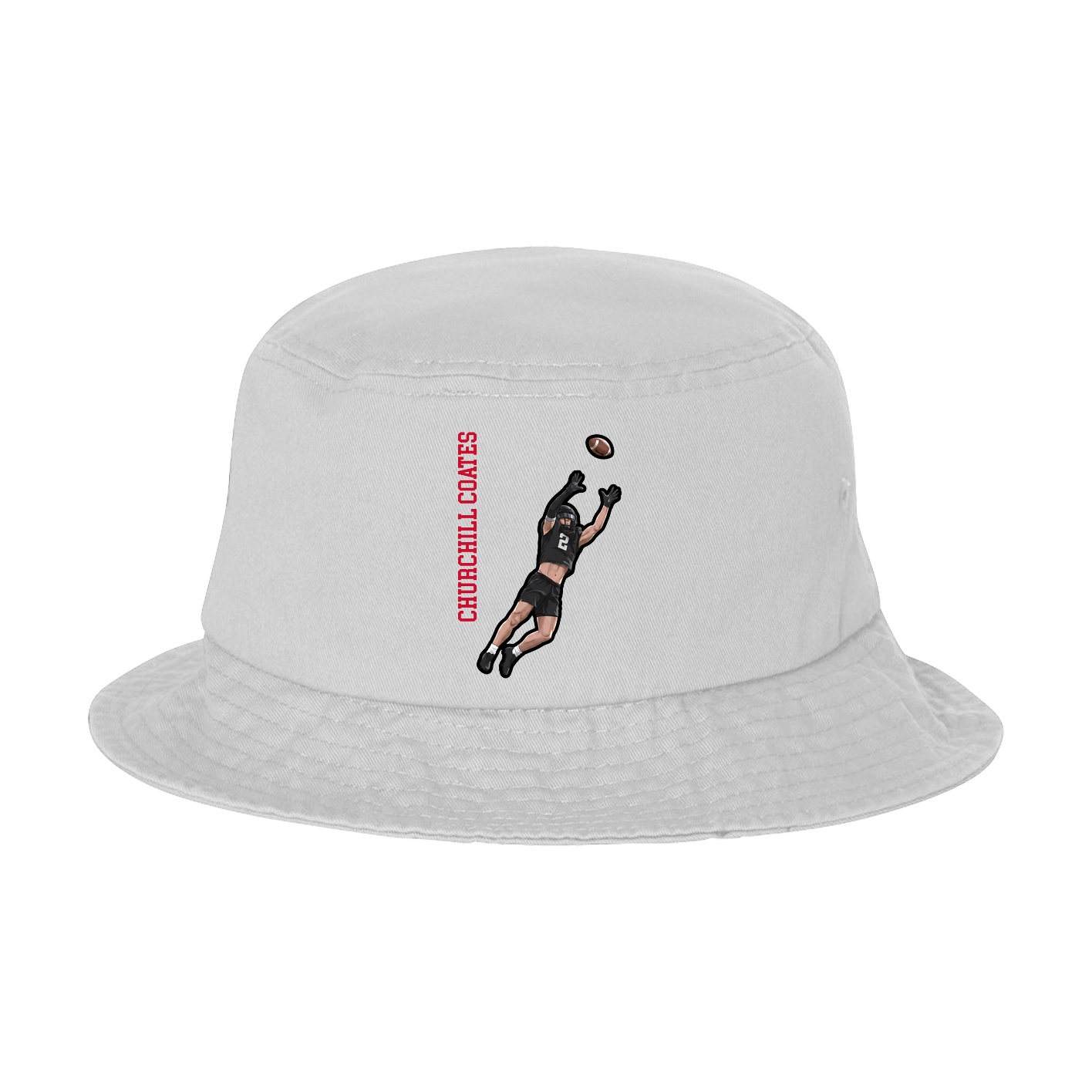 Bucket Cap — Name Vertical in White
