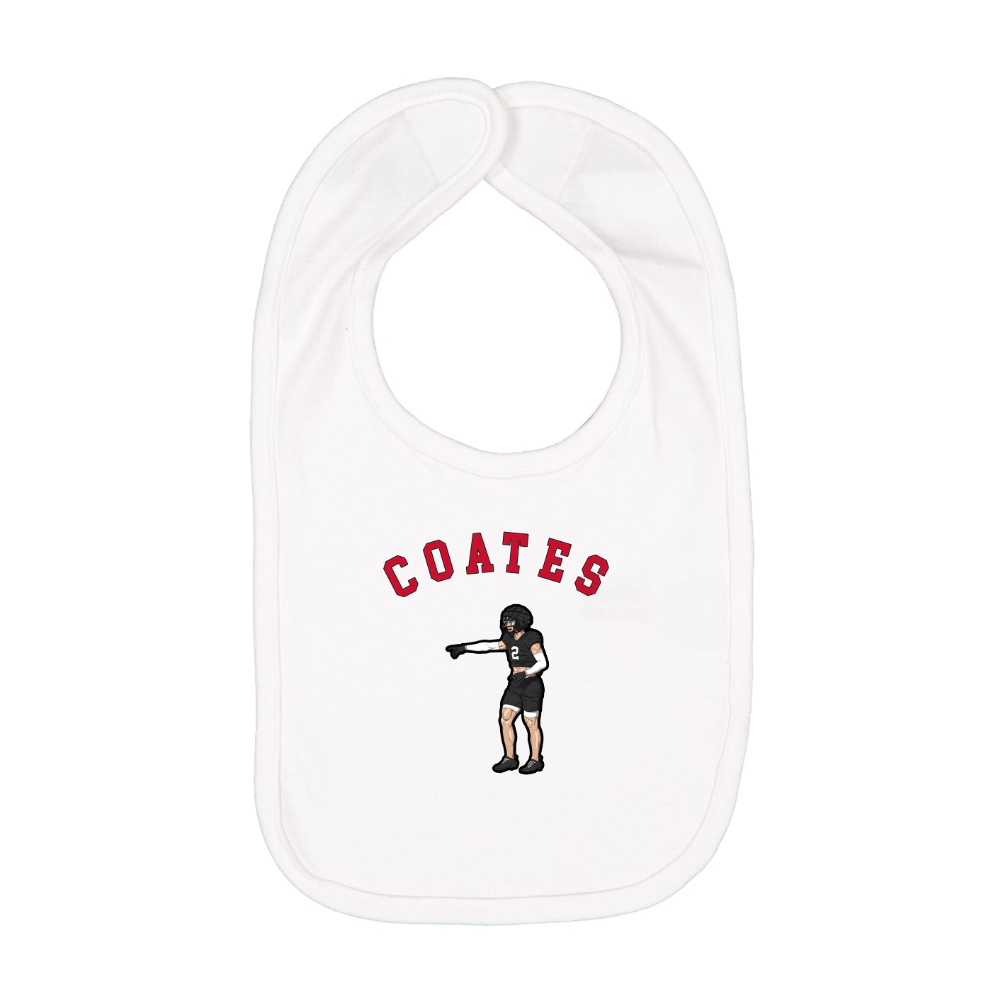 Infant Bib — Shirsey Arch in White