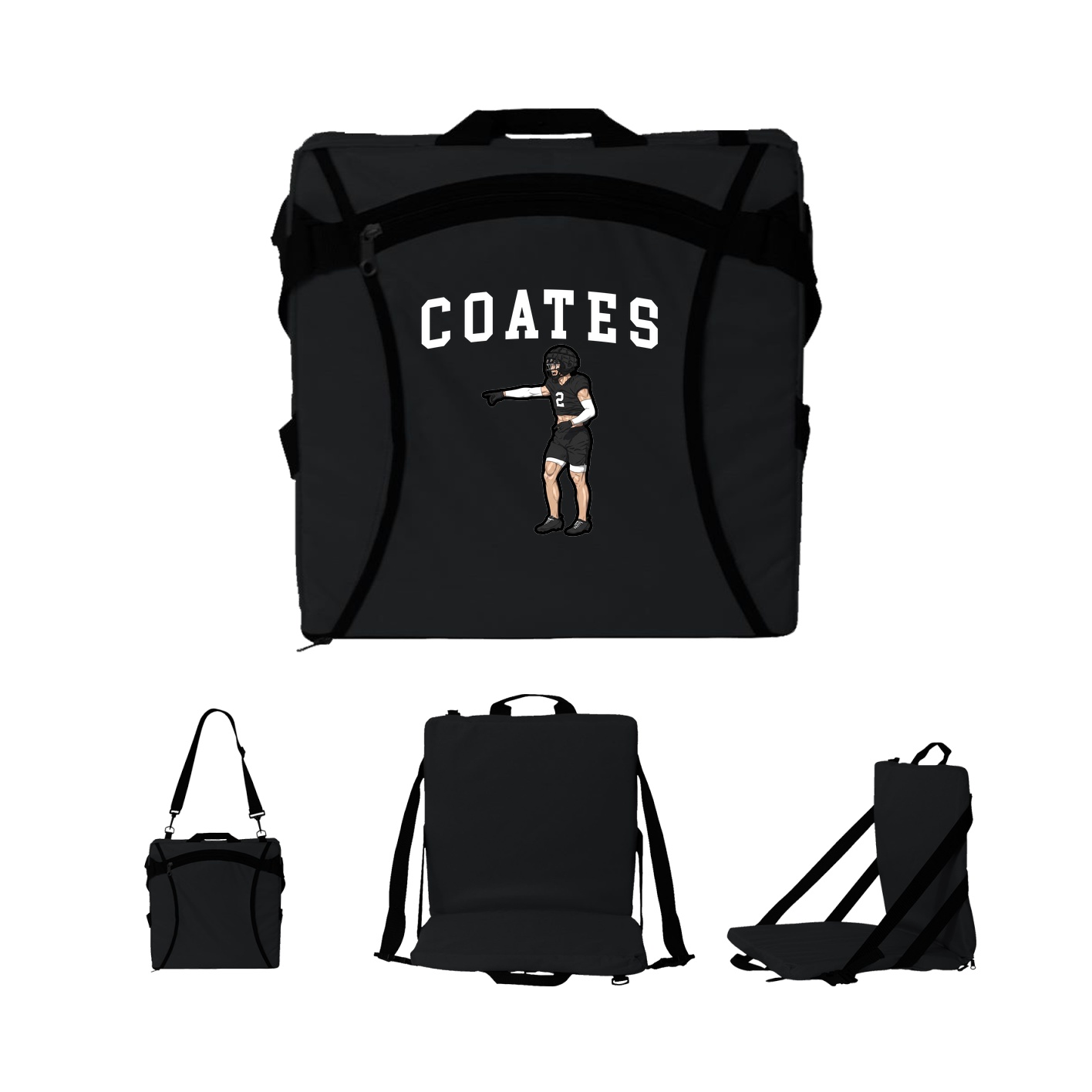 Folding Stadium Seat — Shirsey in Black