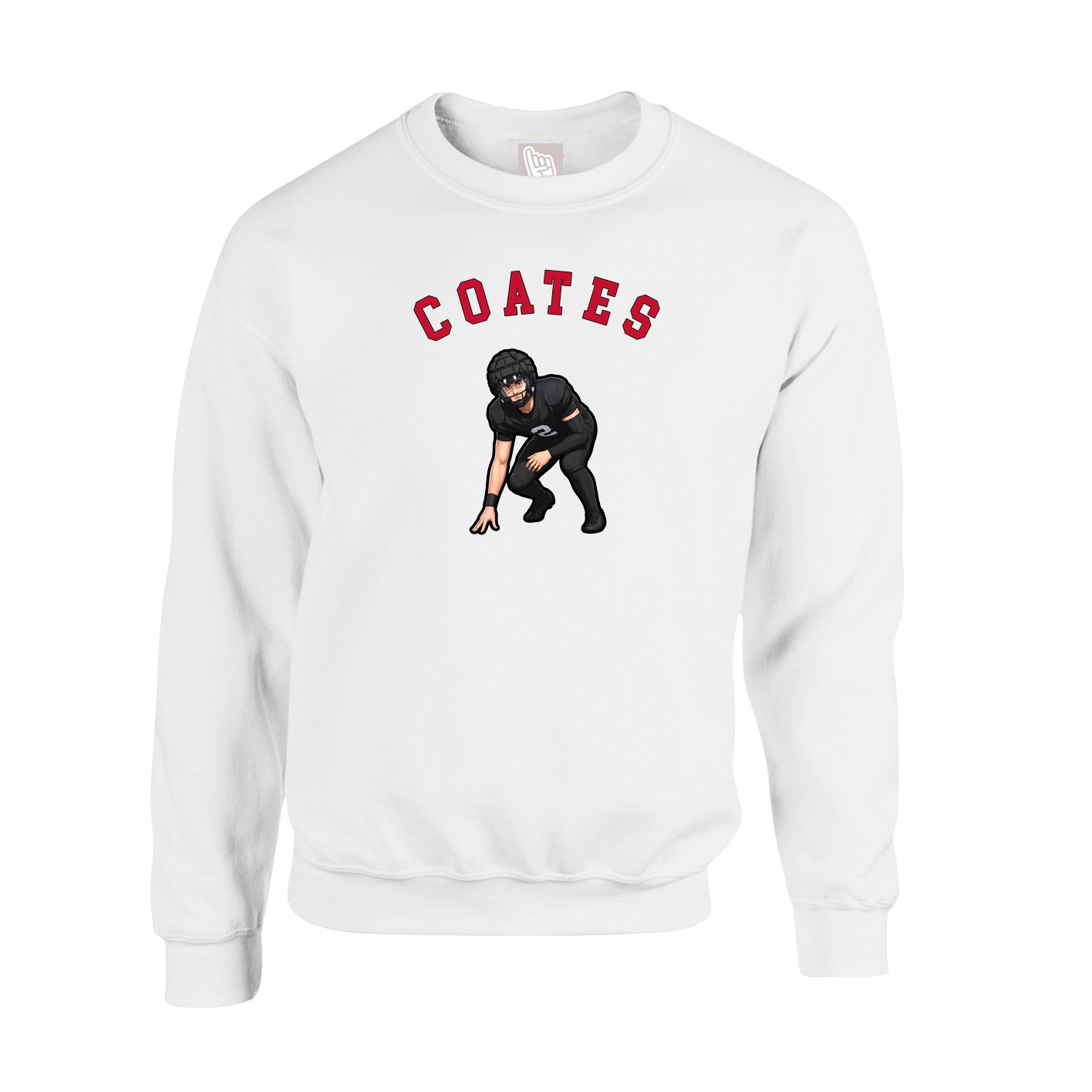 Fleece Crew — Shirsey Arch in White