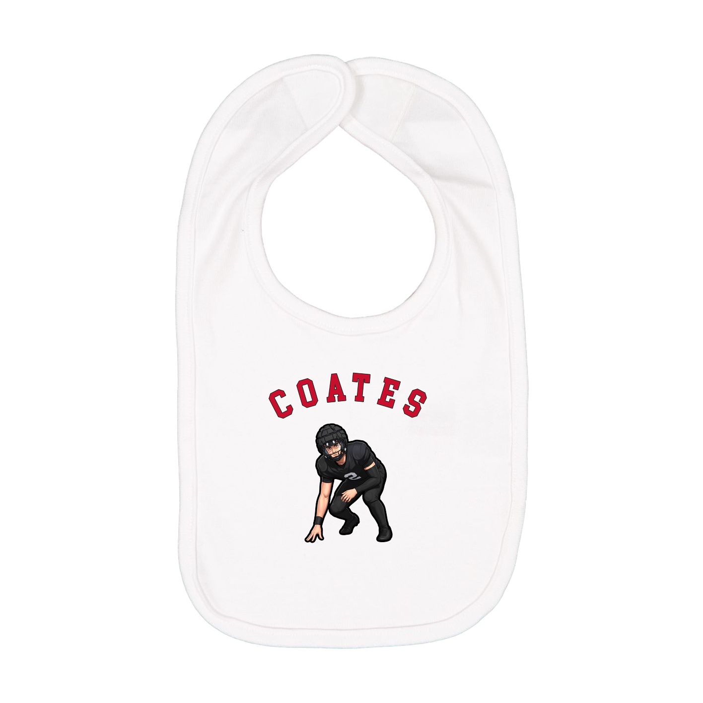 Infant Bib — Shirsey Arch in White