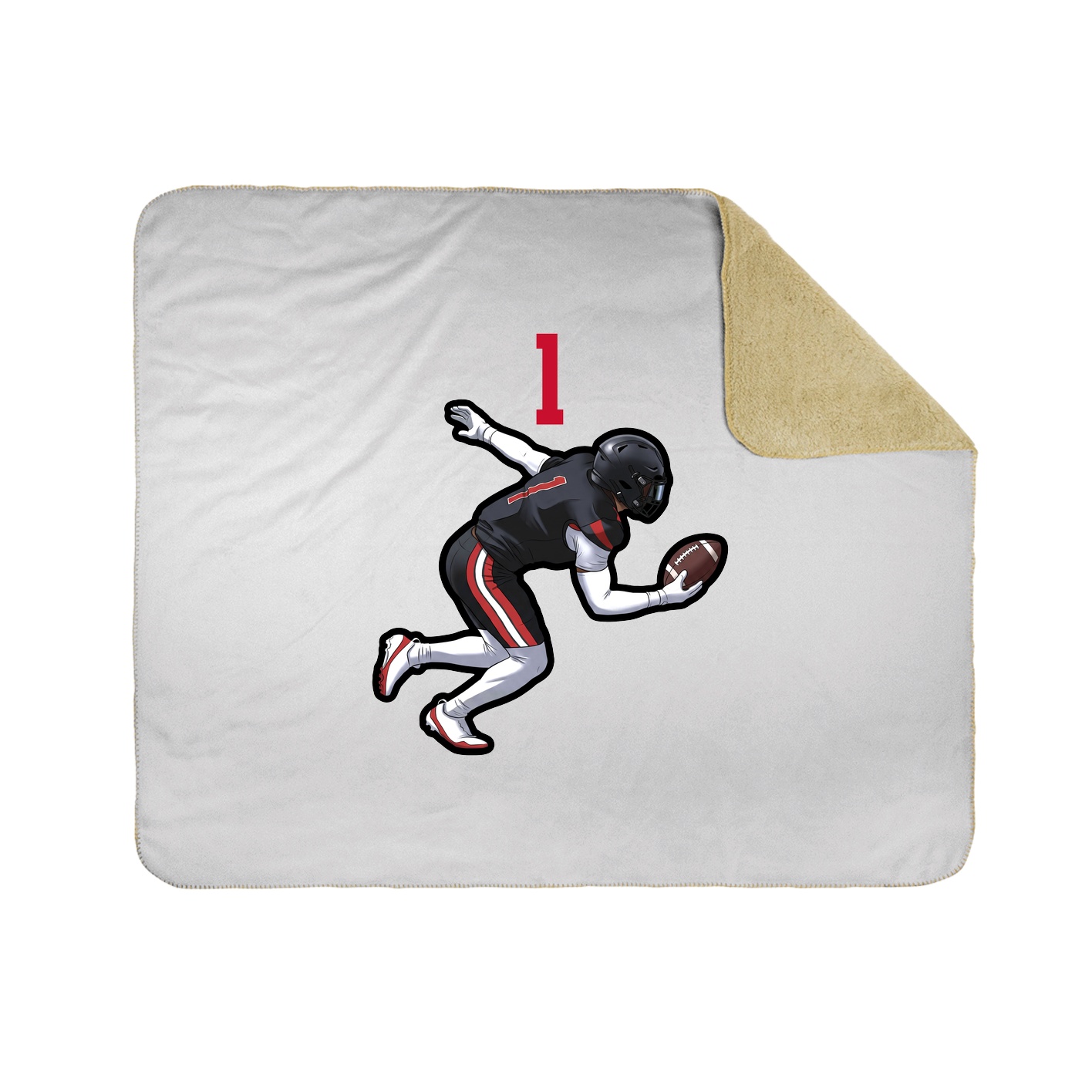 Throw Blanket — Number Top in White