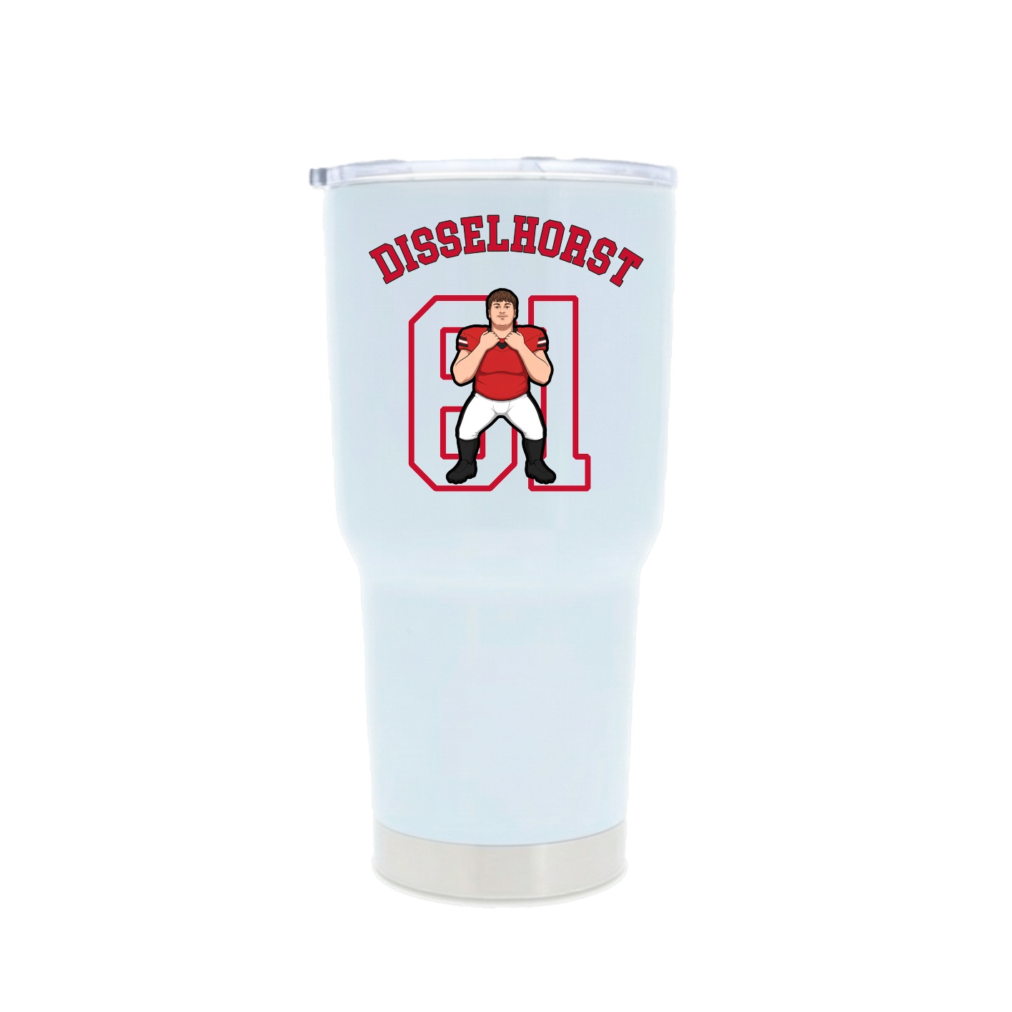 30oz Stainless Steel Tumbler — Shirsey Arch in White