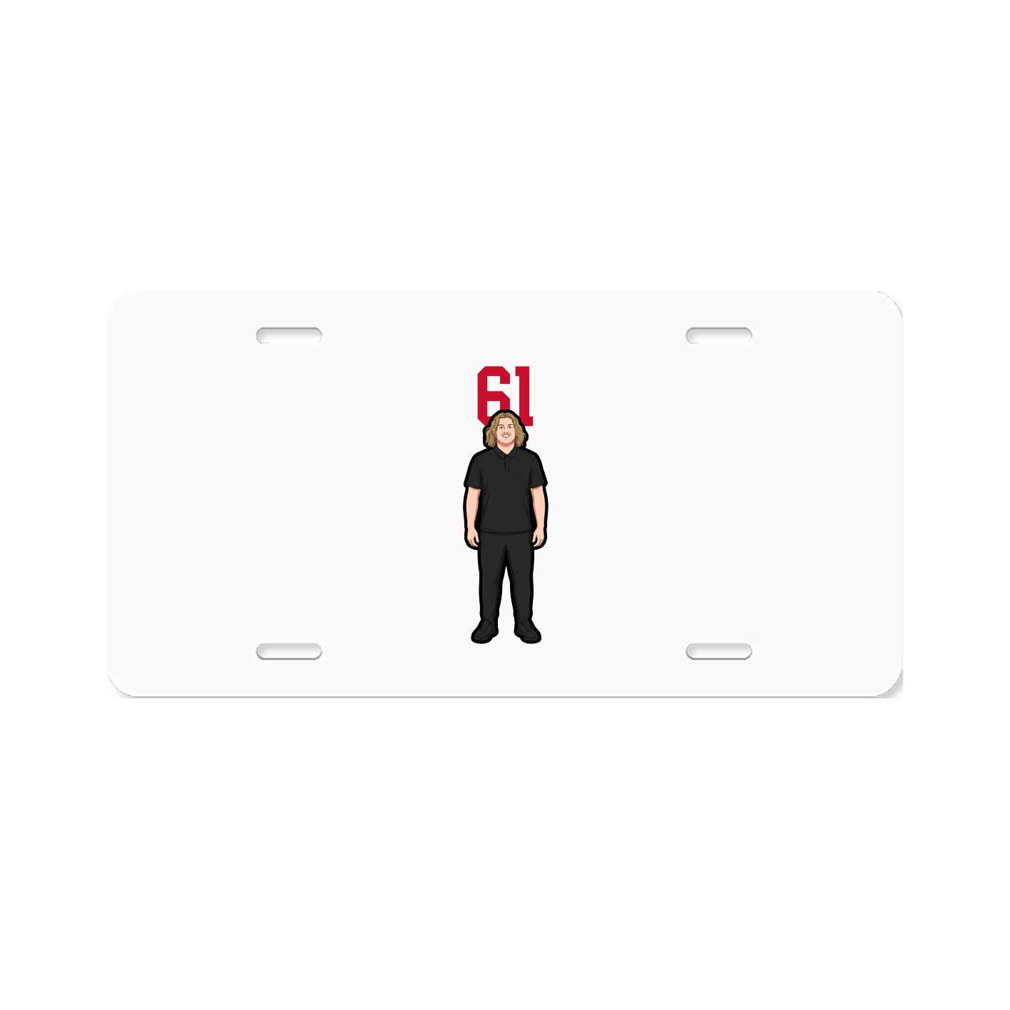 License Plate — Number Top in Classic