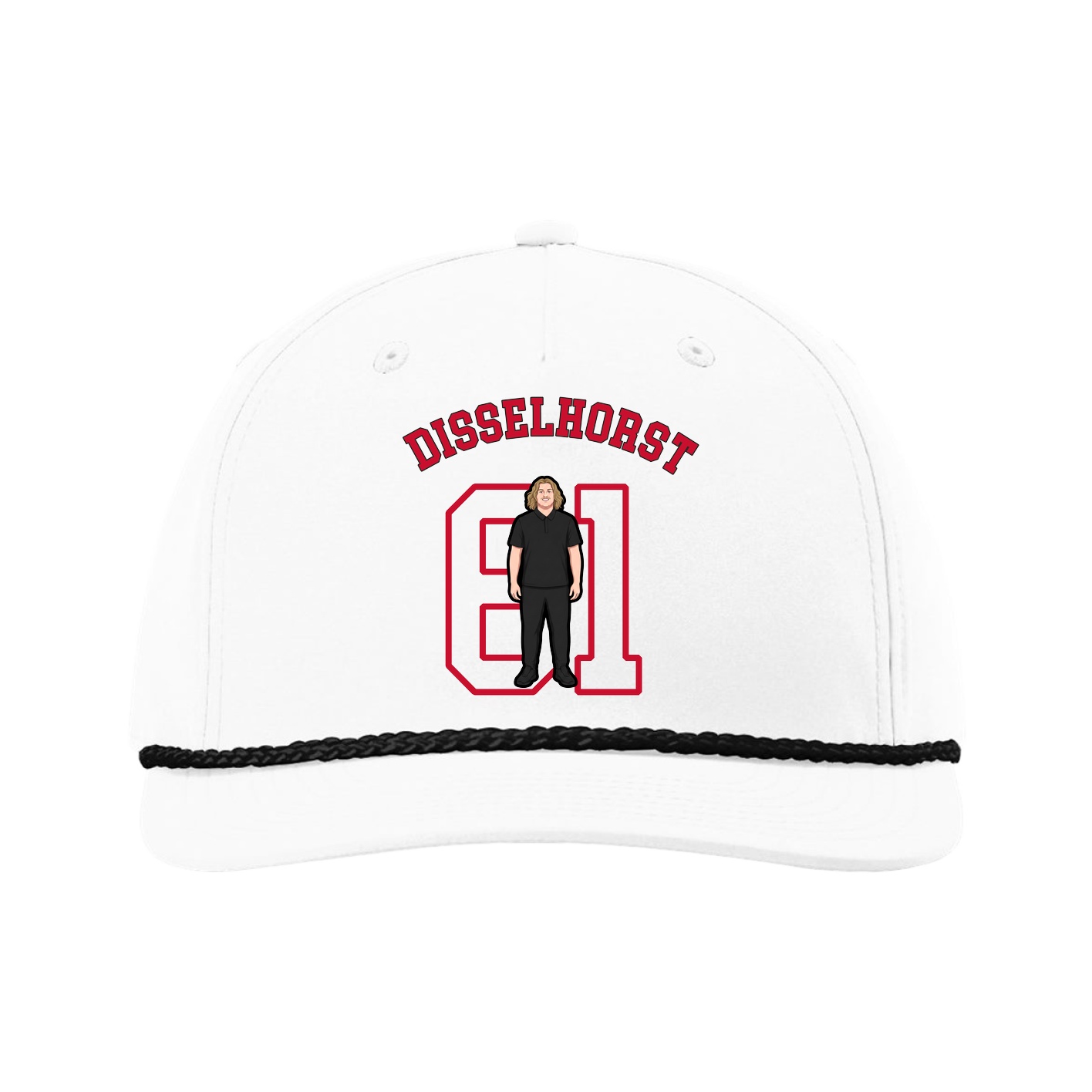 Five-Panel Classic Rope Cap — Shirsey Arch in White