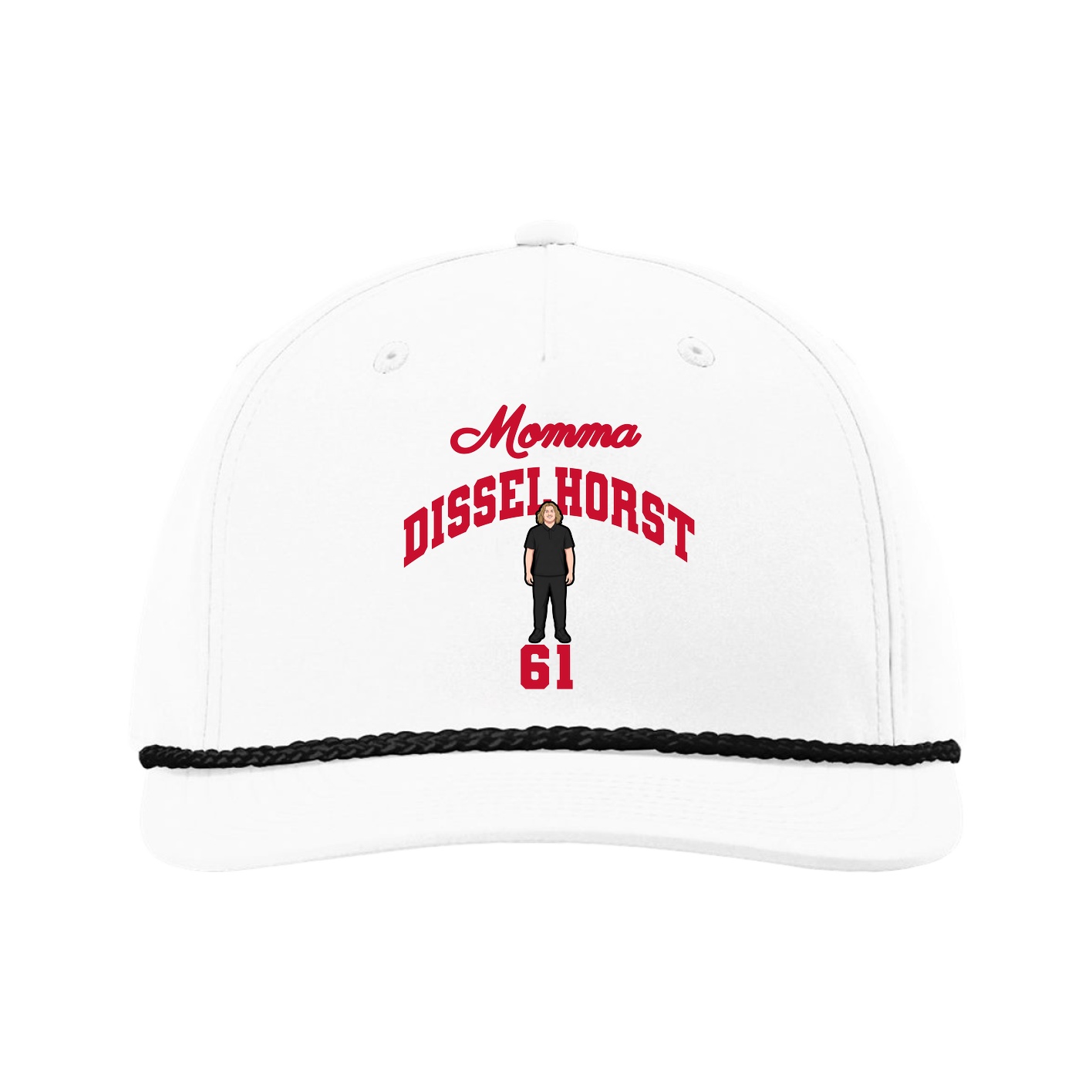 Five-Panel Classic Rope Cap — Mothers Day Arch in White