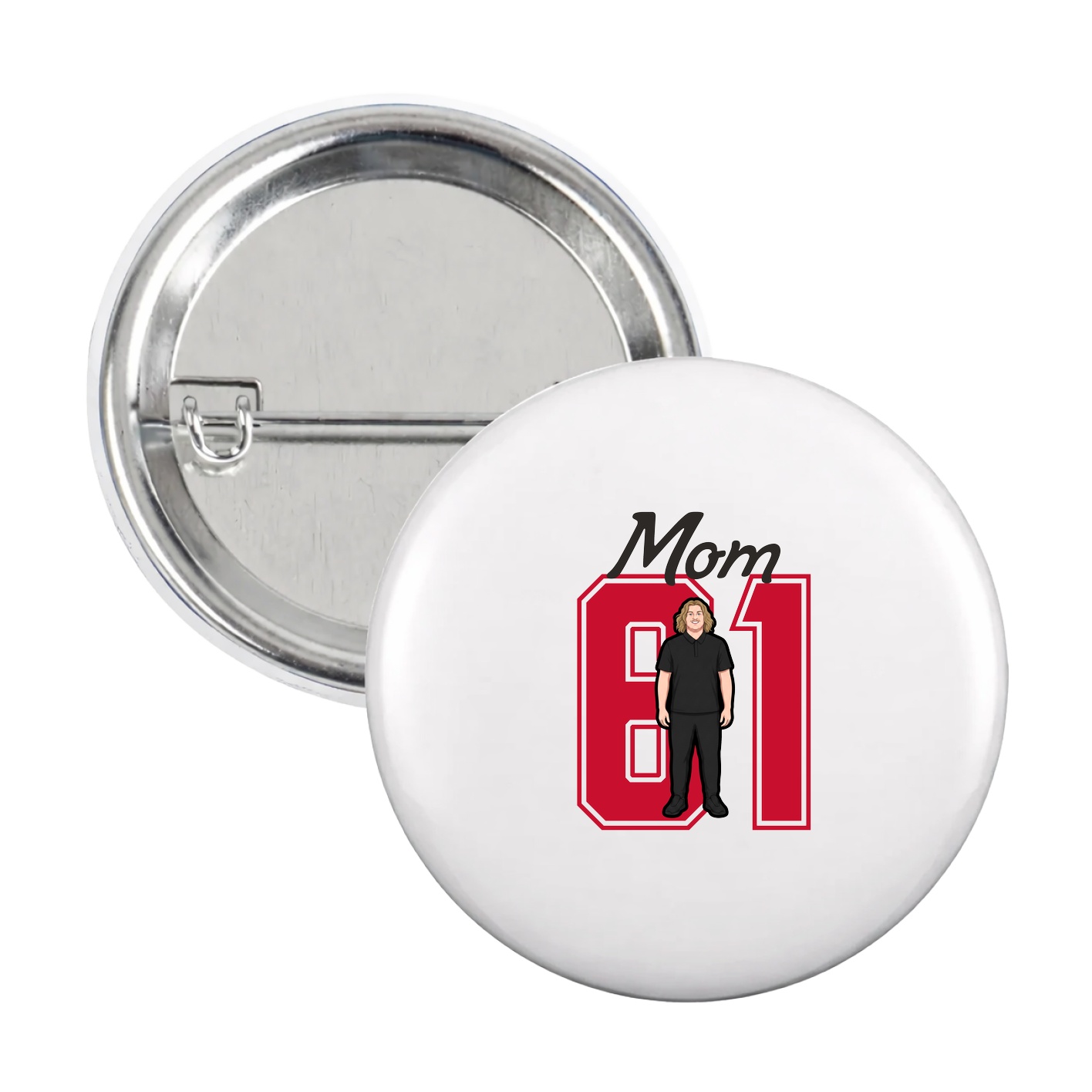 Game Day Button — Mothers Day Shirsey in White